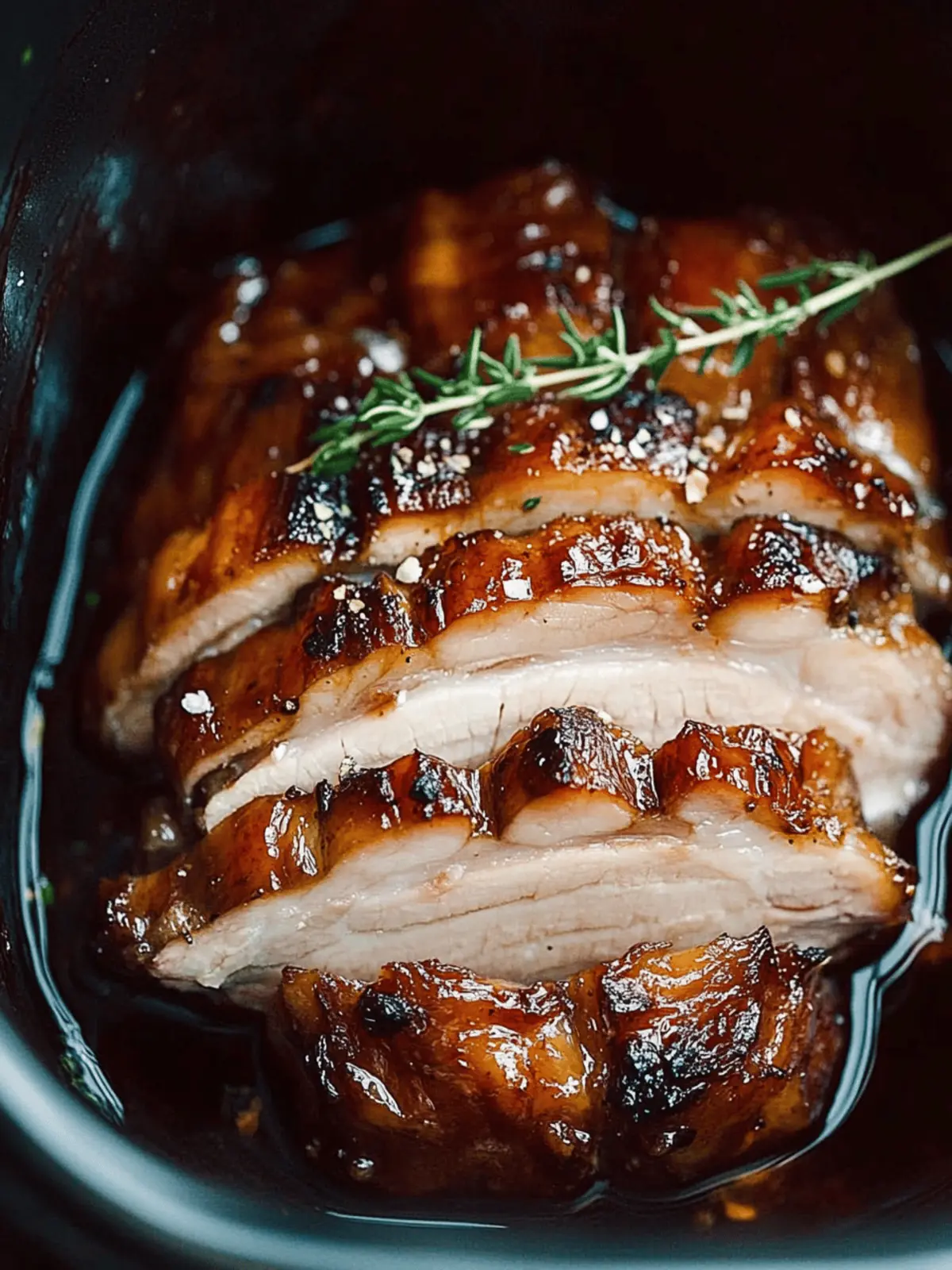 Melt-in-Your-Mouth Slow Cooker Pork Belly with Honey Balsamic Glaze 2 Slow Cooker Pork Belly with Honey Balsamic Glaze