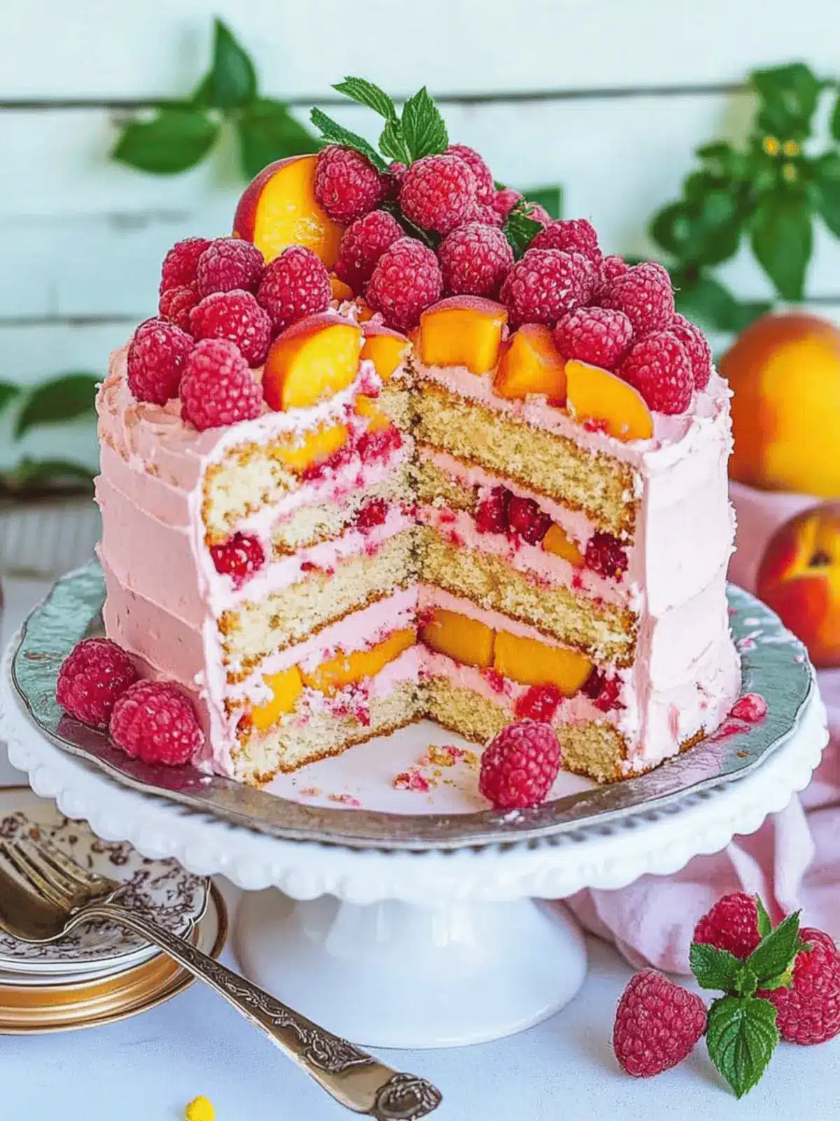 Raspberry Peach Cake: A Refreshing Summer Delight for You 4 Raspberry Peach Cake
