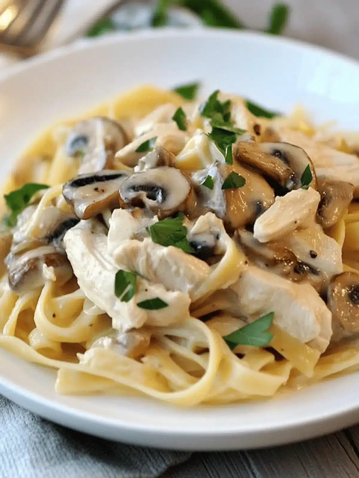 Creamy Chicken Mushroom Fettuccine for Cozy Nights In 3 Chicken Mushroom Fettuccine