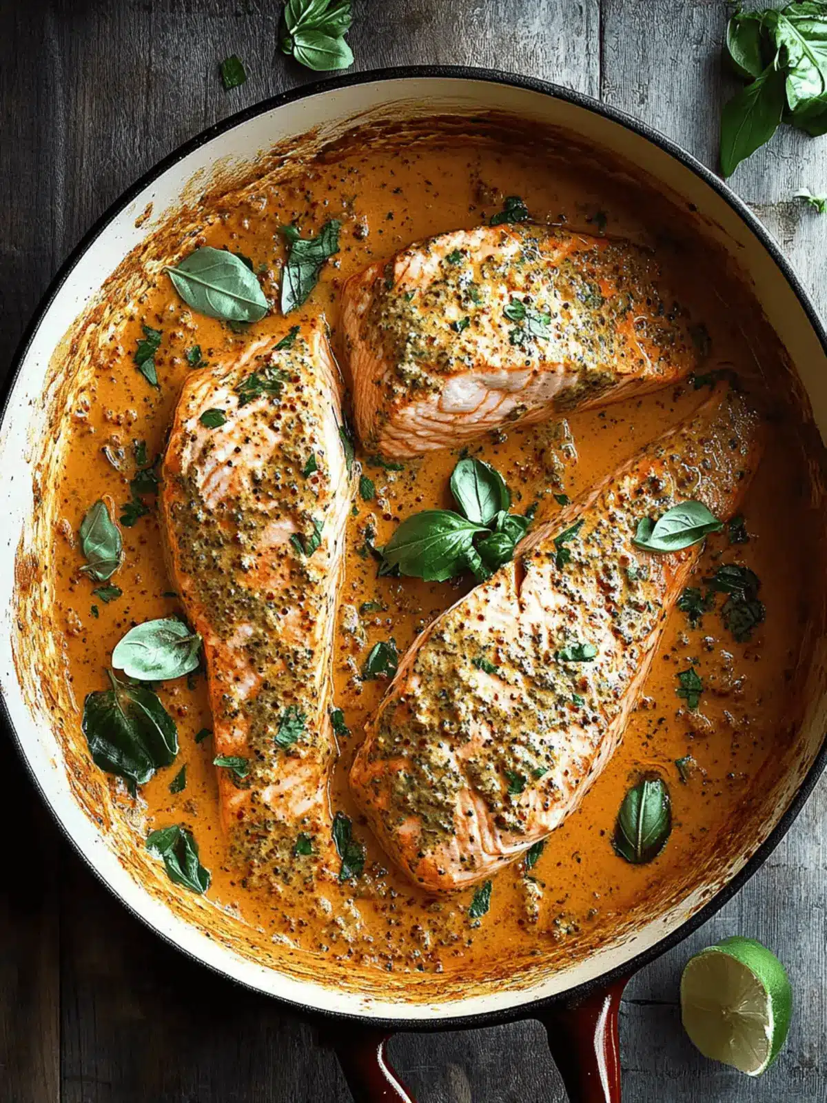 30-Minute Salmon in Creamy Red Pesto Sauce Delight 4 Salmon in Creamy Red Pesto Sauce