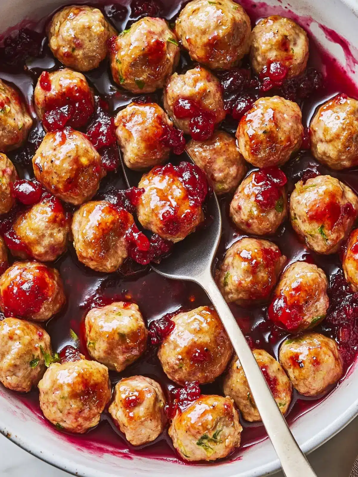 Cranberry-Glazed Turkey Meatballs for Cozy Family Dinners 4 Cranberry-Glazed Turkey Meatballs
