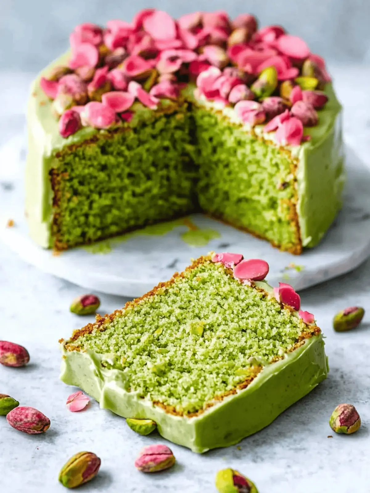 Delicious Pistachio Cake with Berry Glaze Your New Favorite Treat 2 Pistachio Cake