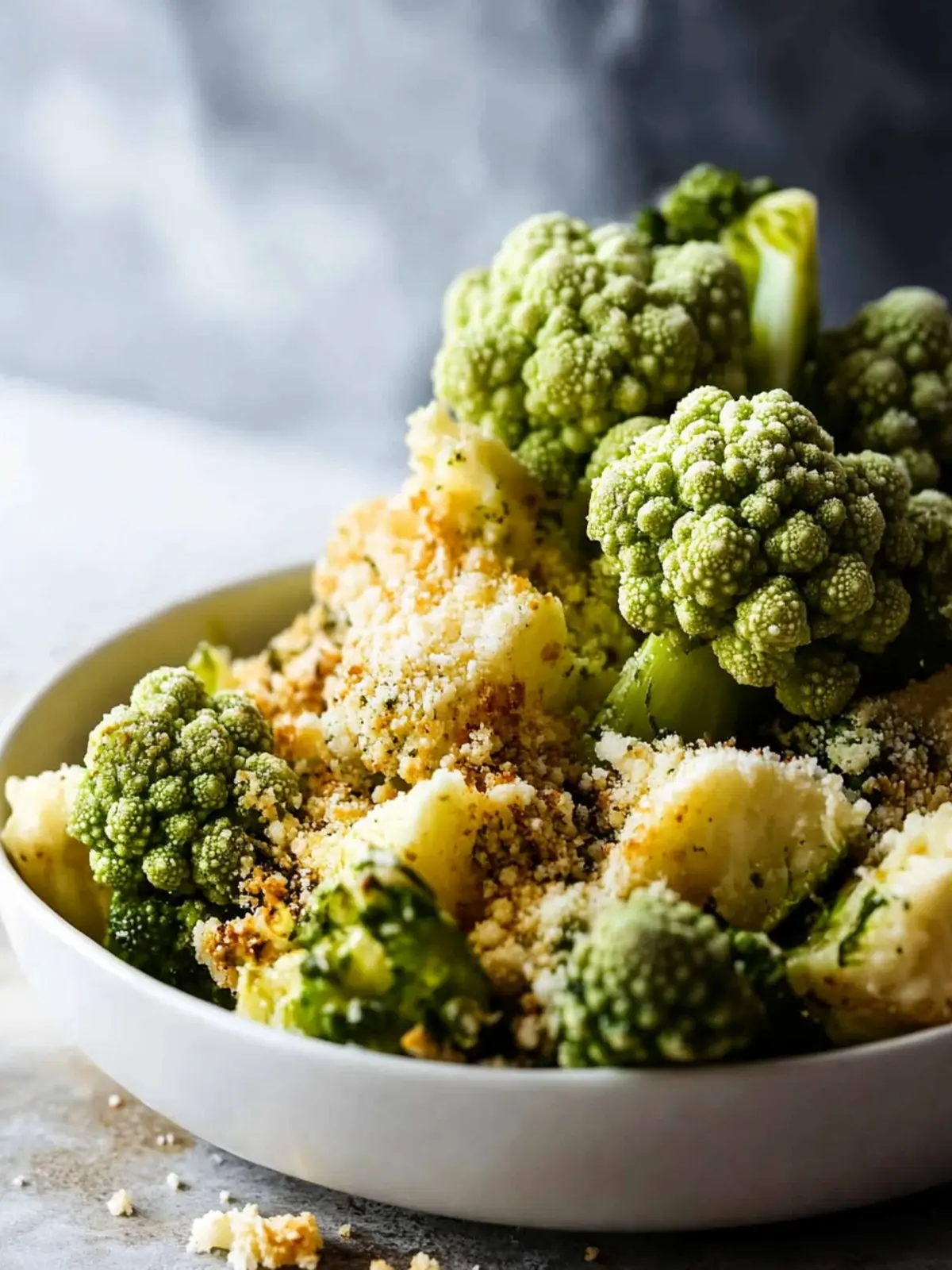 Delicious Roasted Romanesco with Parmesan Panko Bliss 3 Roasted Romanesco with Parmesan Panco