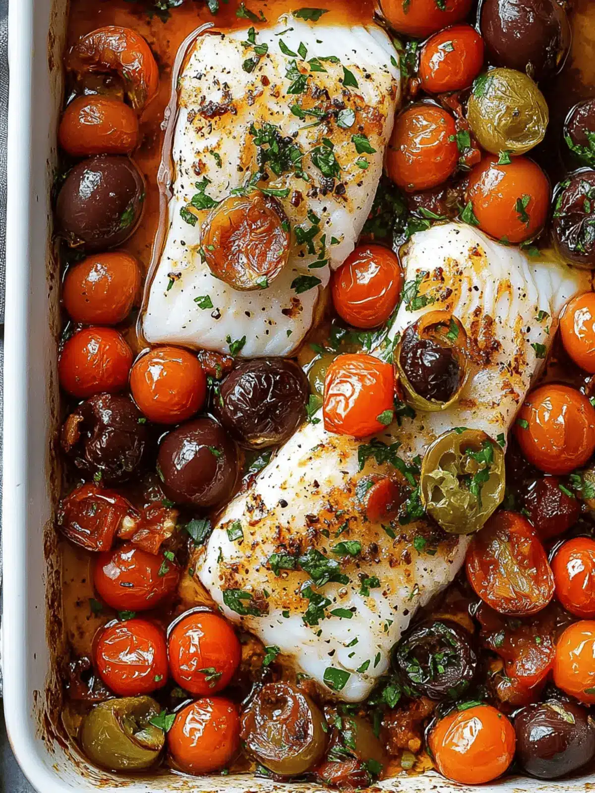 Mediterranean Baked Cod: 25-Minute Flavor Explosion 2 Mediterranean Baked Cod (25-Minutes)
