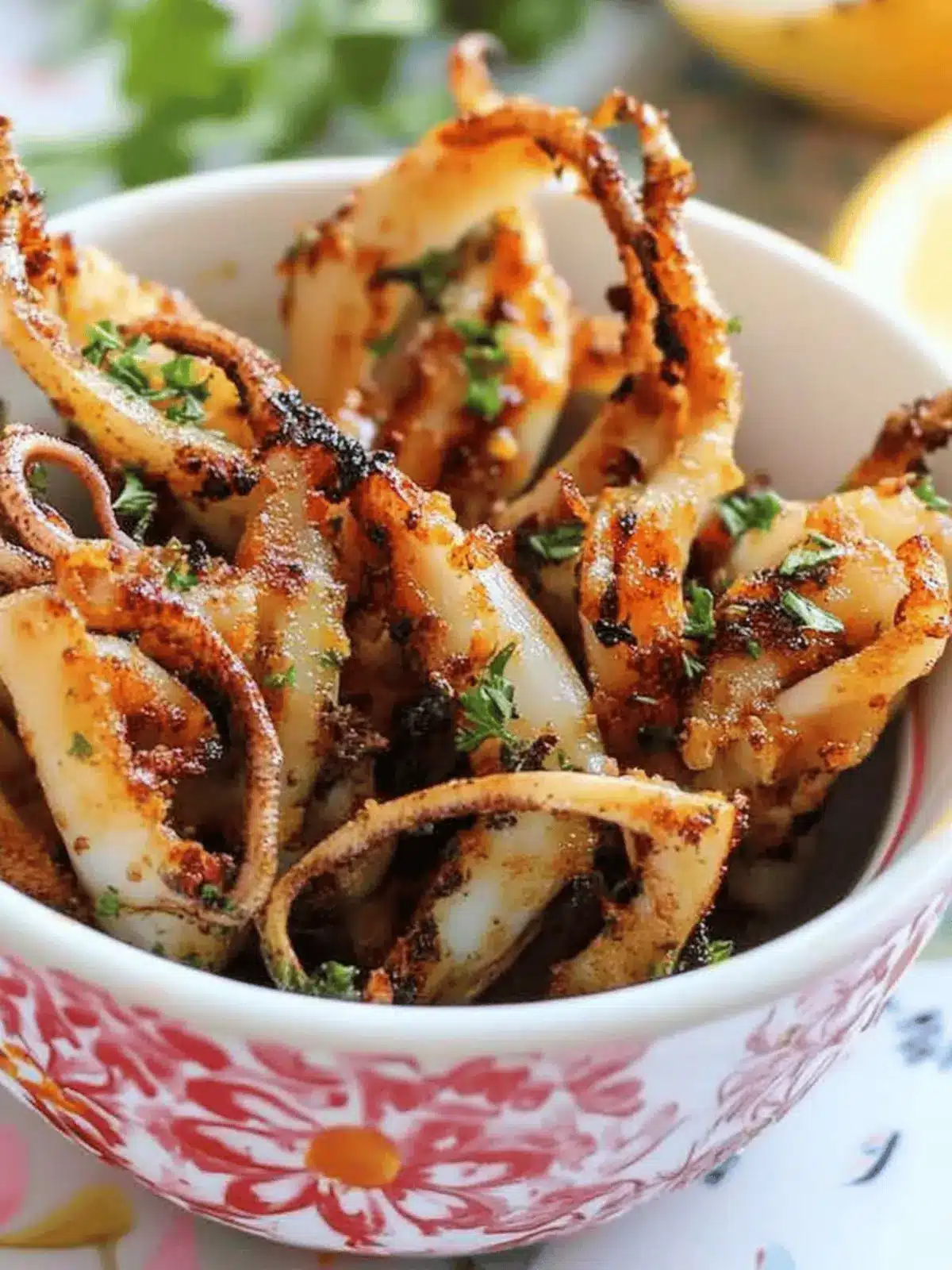 Garlic Parsley Grilled Squid Tapas: Quick Seafood Delight 2 Garlic Parsley Grilled Squid Tapas