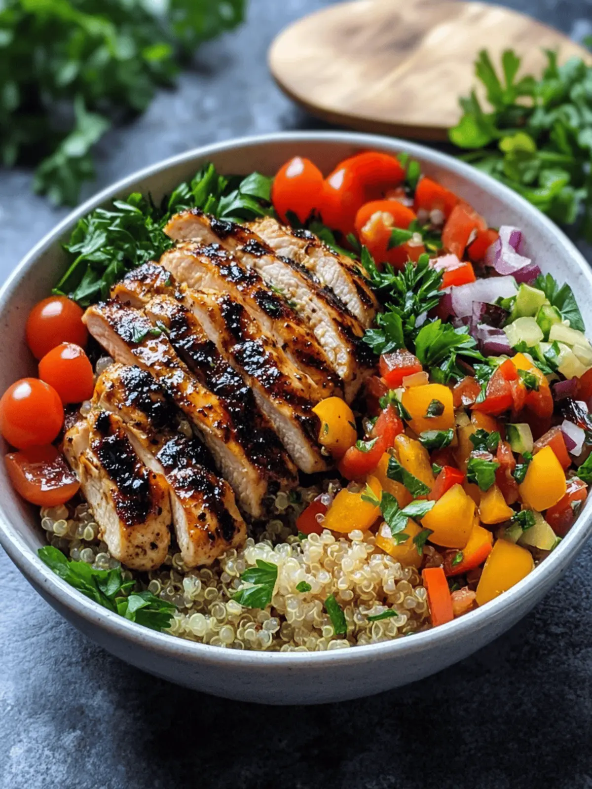 Grilled Balsamic Chicken Quinoa Bowl That's Pure Comfort Food 3 Grilled Balsamic Chicken Quinoa Bowl That's Pure Comfort Food