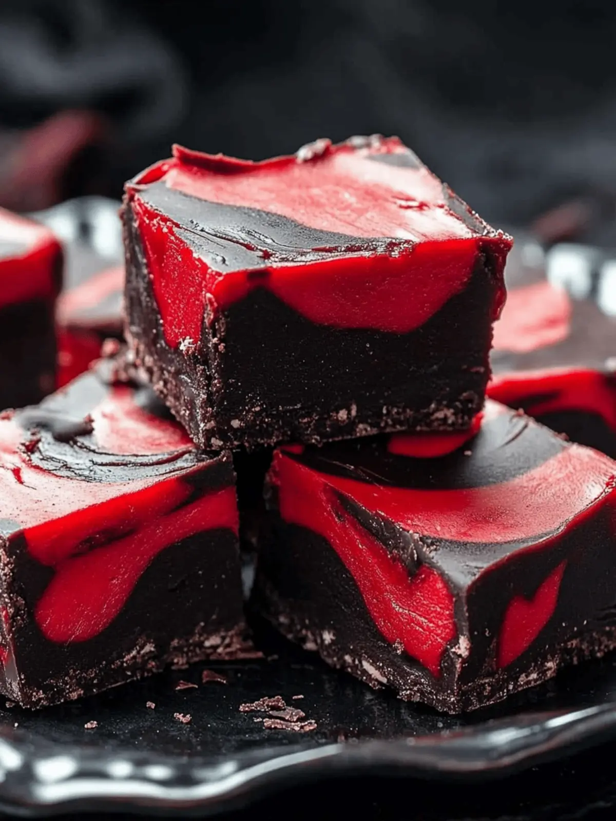 Vampire Fudge: Spooky No-Bake Treat for Halloween Fun 2 Vampire Fudge