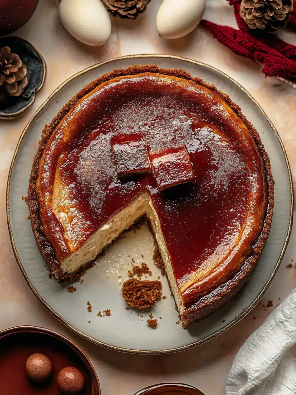 Eggnog Basque Cheesecake: A Festive Twist on a Classic Delight 4 Eggnog Basque Cheesecake