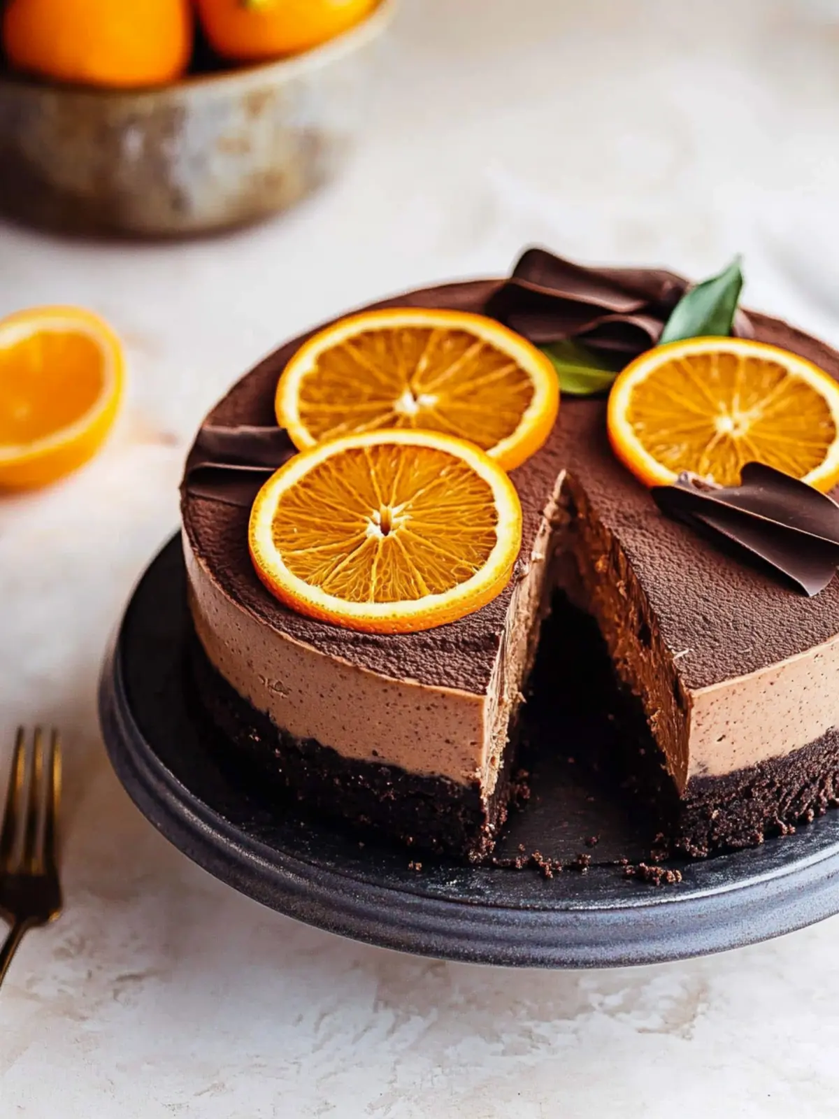 Baked Creamy Chocolate Orange Cheesecake to Wow Your Guests 4 Baked Creamy Chocolate Orange Cheesecake