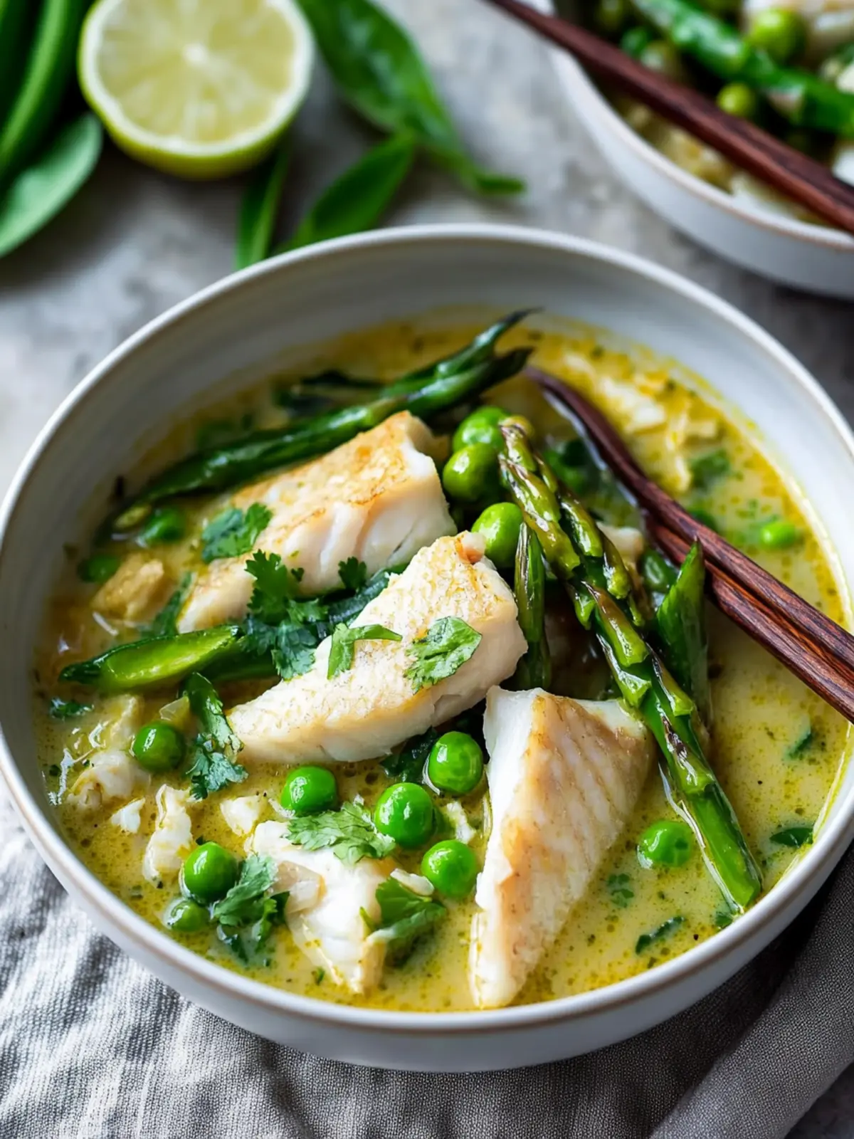 Thai Fish Green Curry with Asparagus and Peas in 20 Minutes 3 Thai Fish Green Curry with Asparagus and Peas