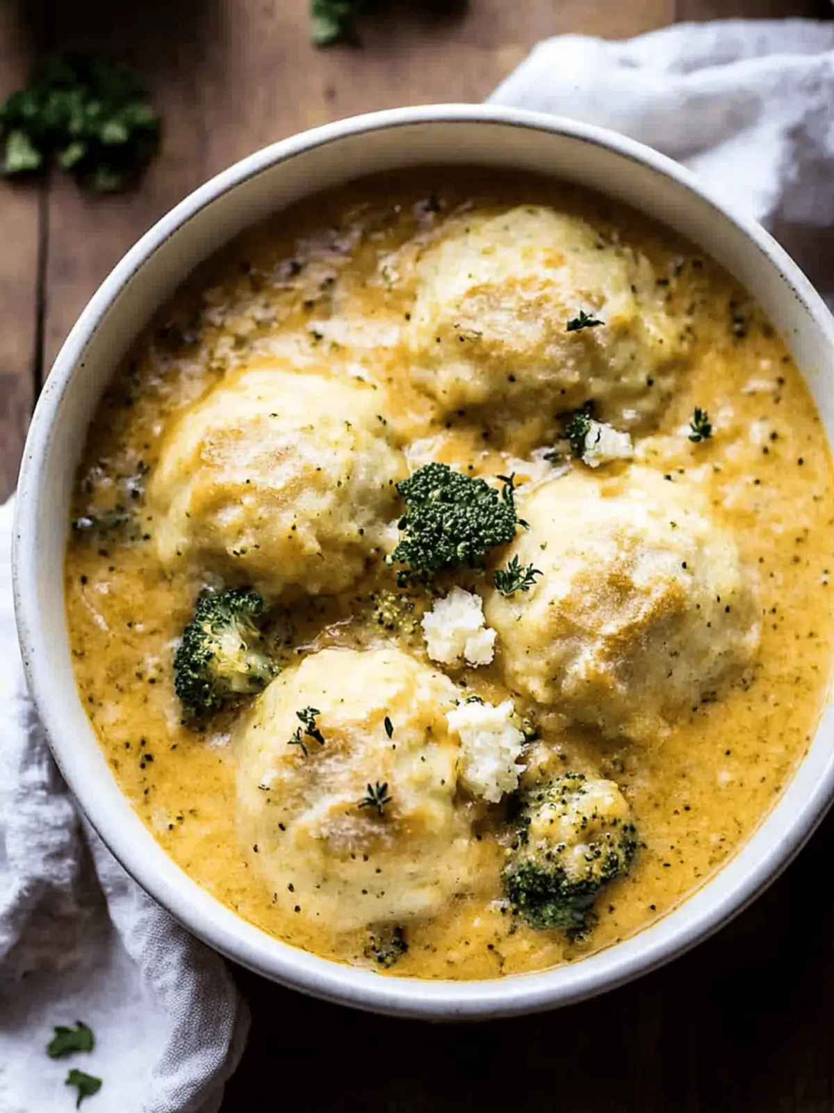 Cozy One Pot Broccoli Cheddar and Dumplings for Fall Evenings 4 One Pot Broccoli Cheddar and Dumplings
