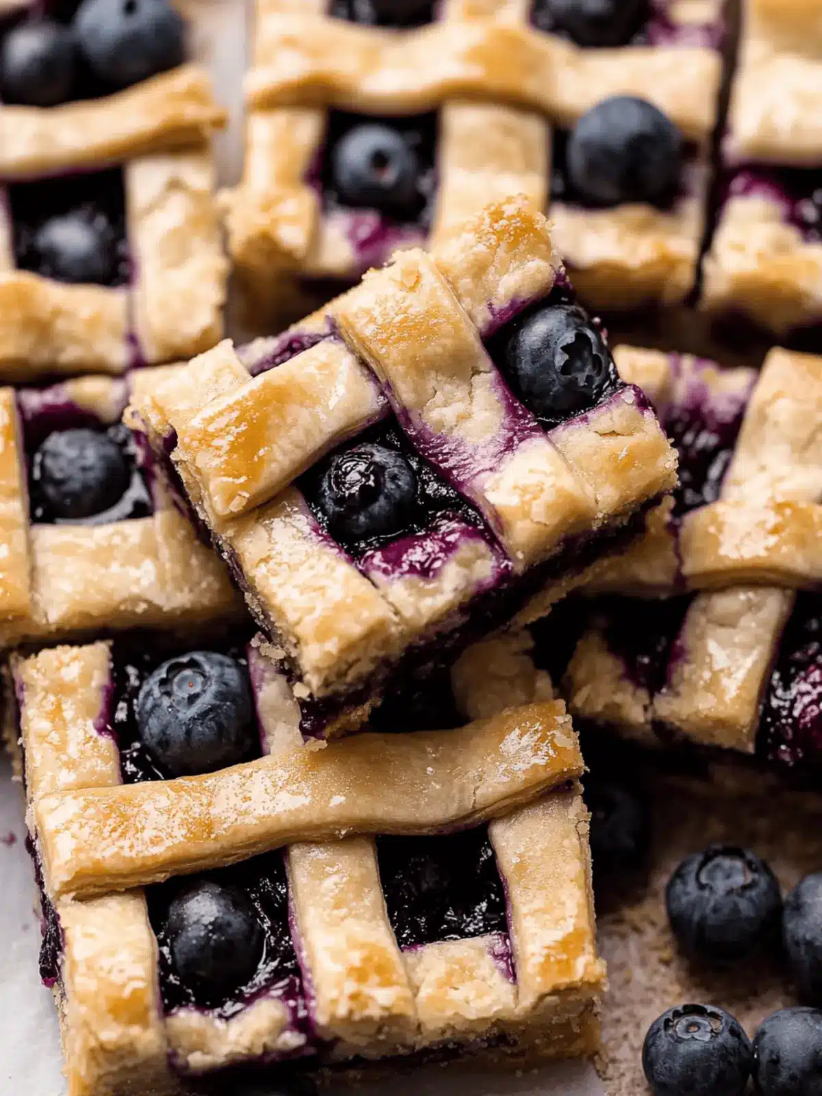 Gooey Blueberry Pie Bars with Lattice Crust You ll Adore 3 Gooey Blueberry Pie Bars with Lattice Pie Crust