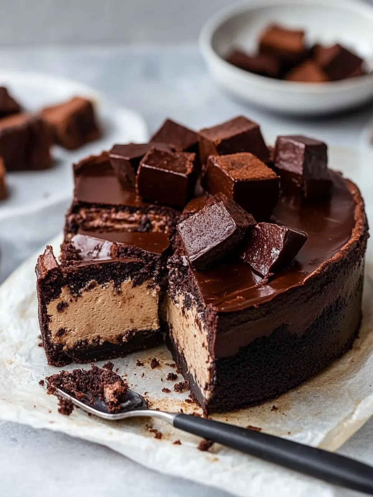 Decadent Vegan Brownie Basque Cheesecake You ll Love 3 Vegan Brownie Basque Cheesecake