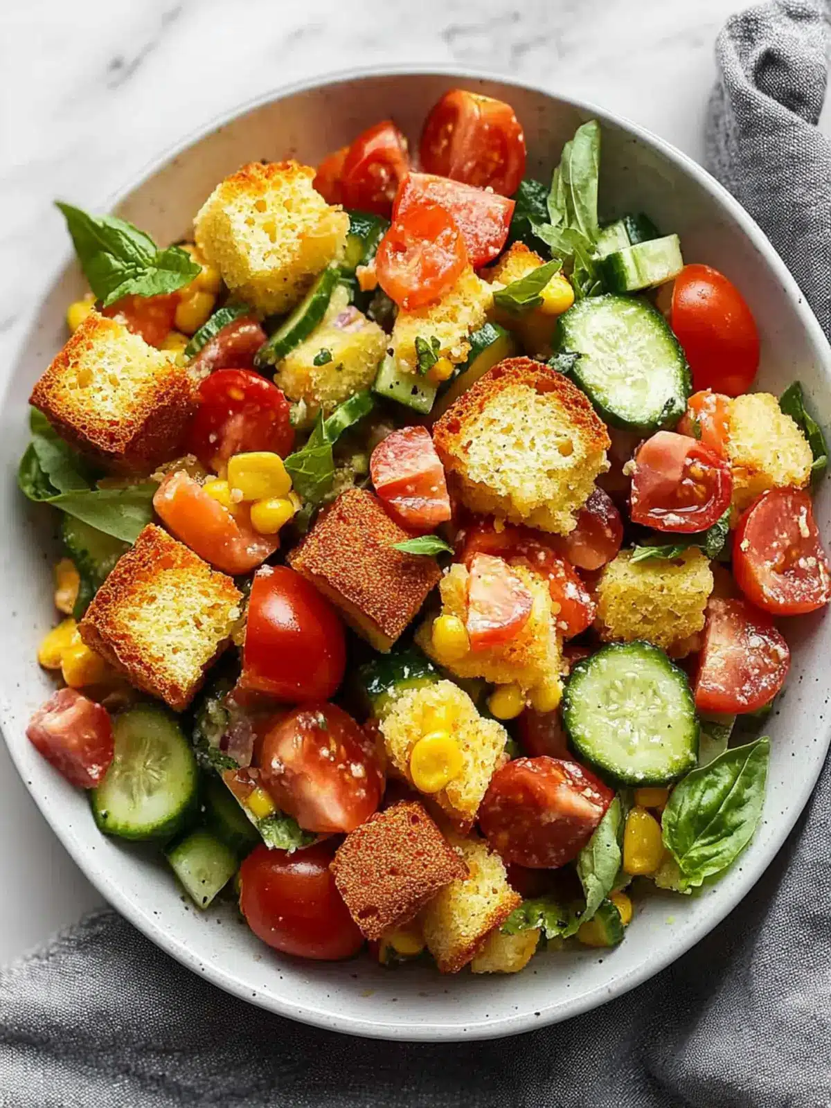 Delicious Cornbread Panzanella Salad for a Flavorful Twist 4 Cornbread Panzanella Salad