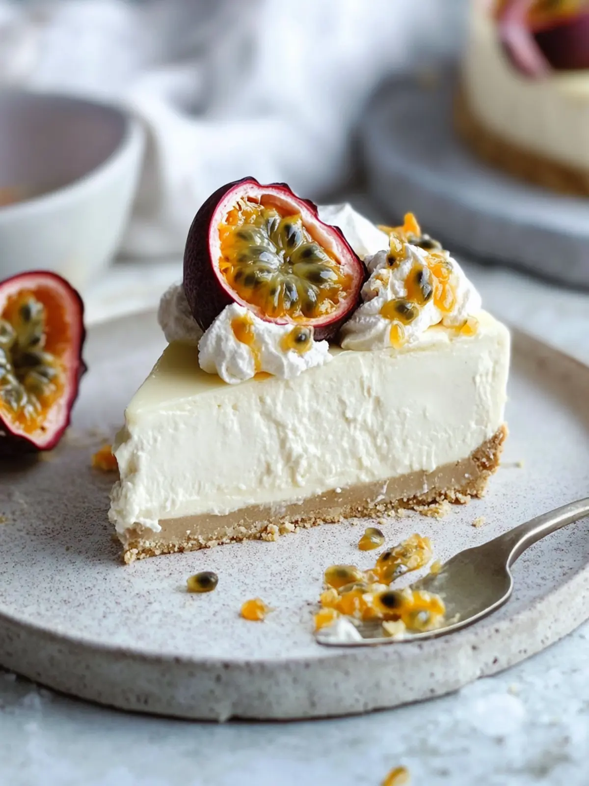 Indulge in White Chocolate and Passion Fruit Cheesecake Delight 4 White Chocolate and Passion Fruit Cheesecake