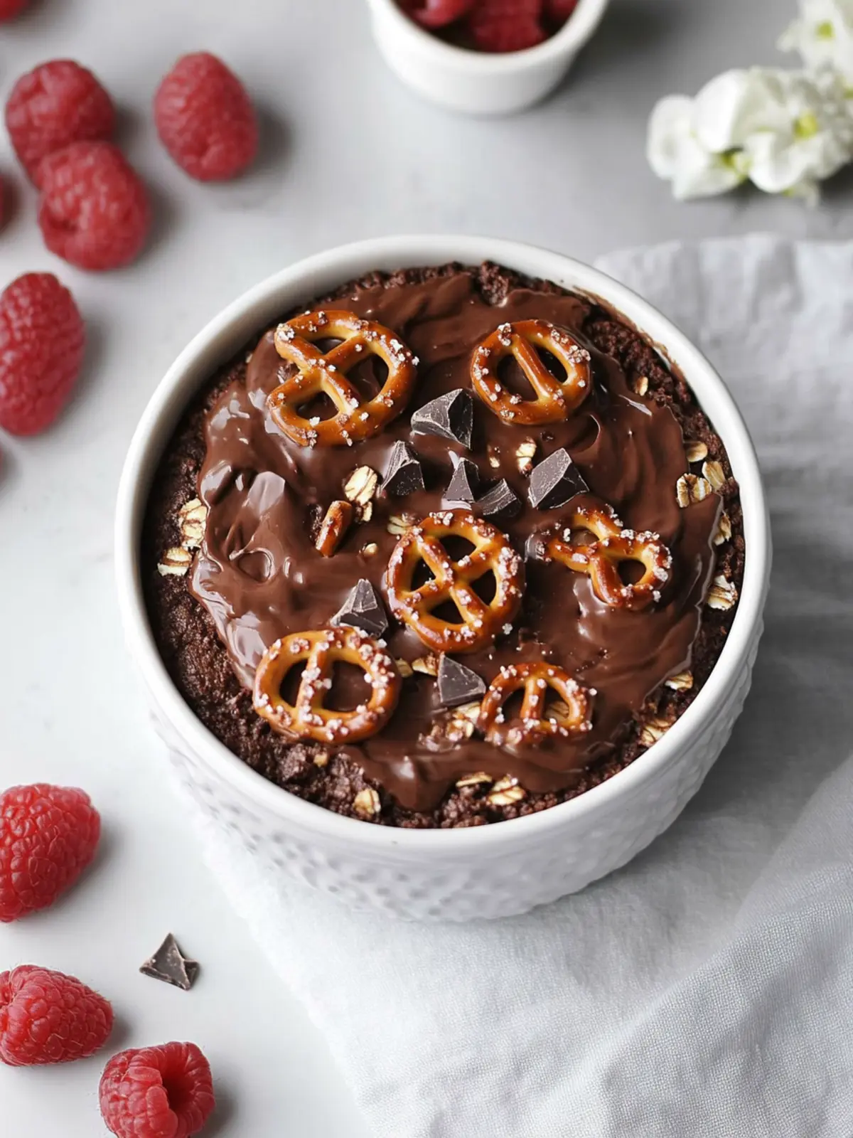 Simple Chocolate Pretzel Baked Oats for a Cozy Breakfast Treat 2 Simple Chocolate Pretzel Baked Oats
