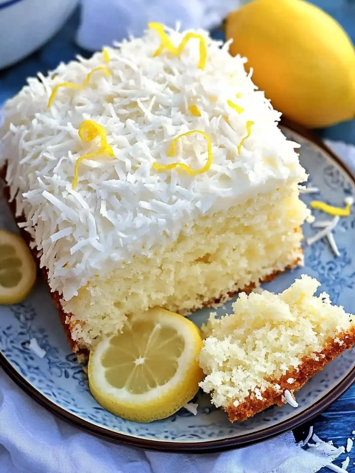 Lemon Coconut Cake That ll Brighten Your Day Instantly 2 Lemon Coconut Cake
