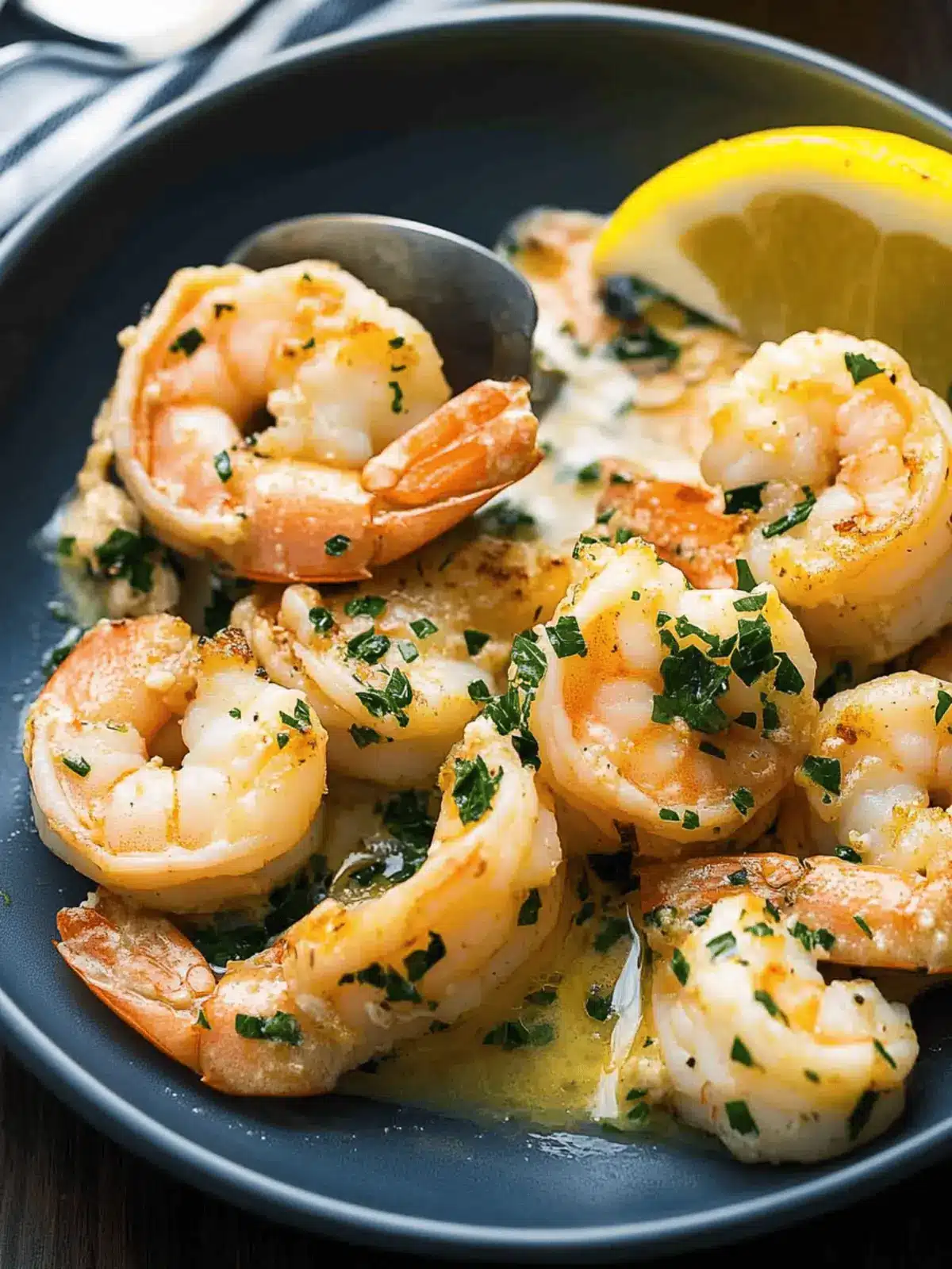 Savory Shrimp Francese with Garlic Wine Sauce Delight 3 Shrimp Francese
