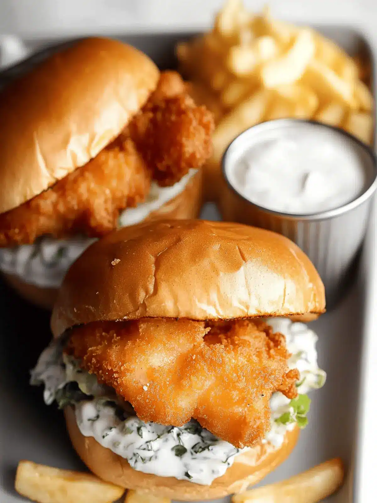 Crispy Fried Cod Fish Sandwich Inspired by Filet-O-Fish Magic 3 Fried Cod Fish Sandwich (Filet-O-Fish Inspired)