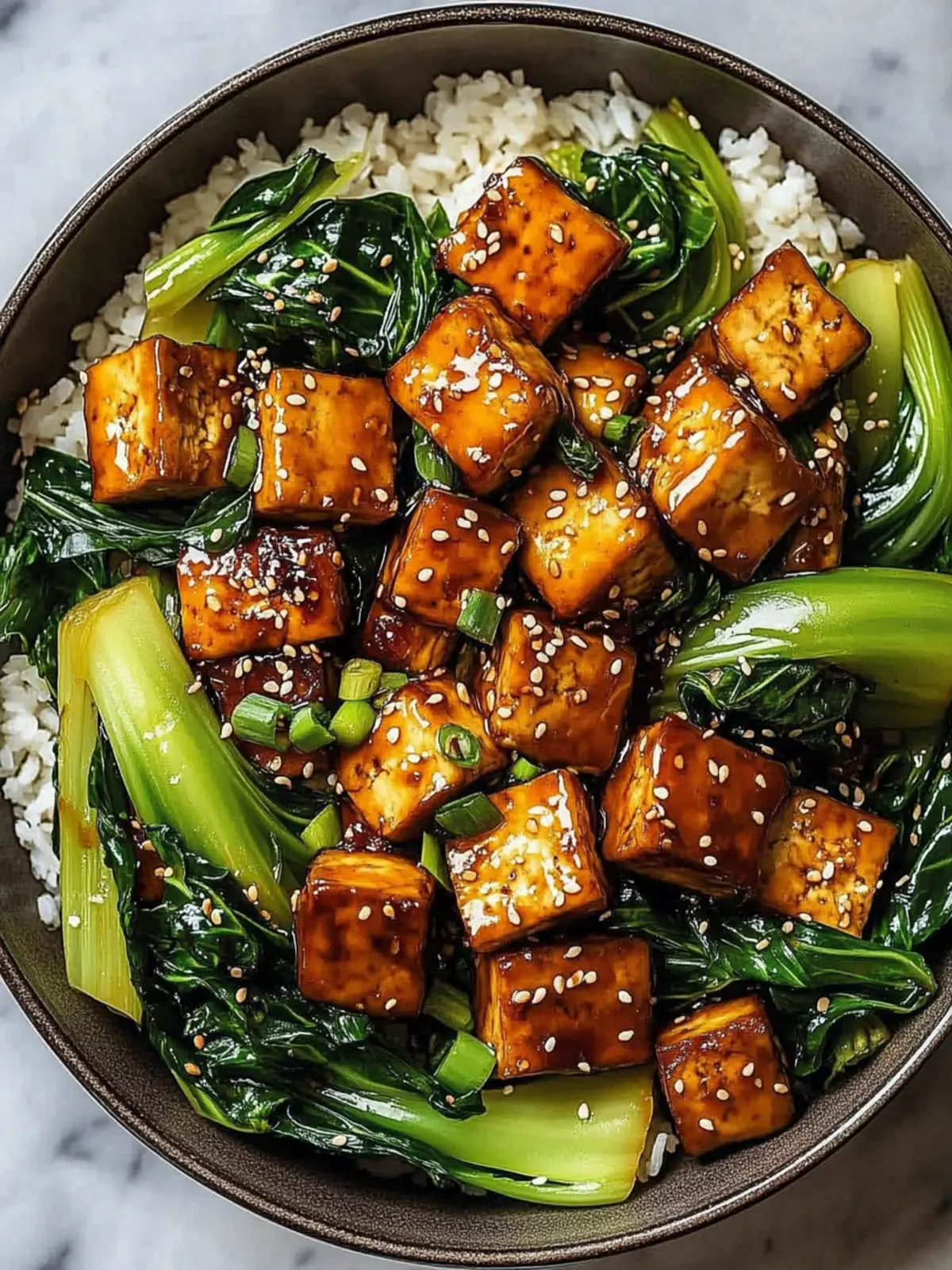 Ginger-Sesame Glazed Tofu & Bok Choy Stir Fry Bliss at Home 2 Ginger-Sesame Glazed Tofu & Bok Choy Stir Fry