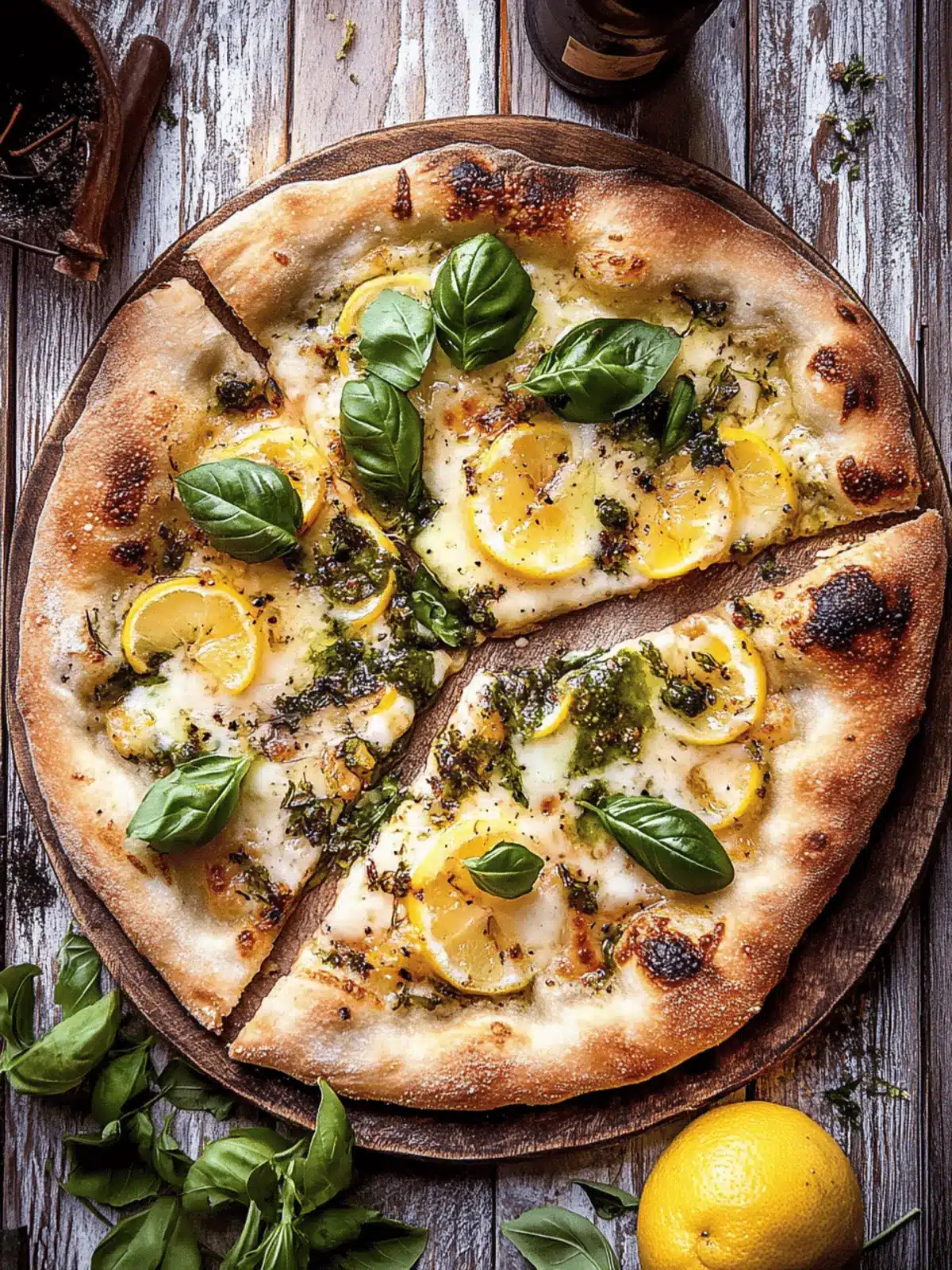 Irresistible 3 Cheese Lemon Basil Pizza for Spring Joy 3 3 Cheese Lemon Basil Pizza