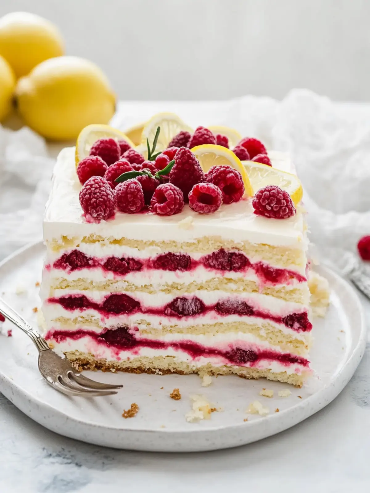 Delight Your Senses with Lemon Raspberry Icebox Cake 3 Lemon Raspberry Icebox Cake