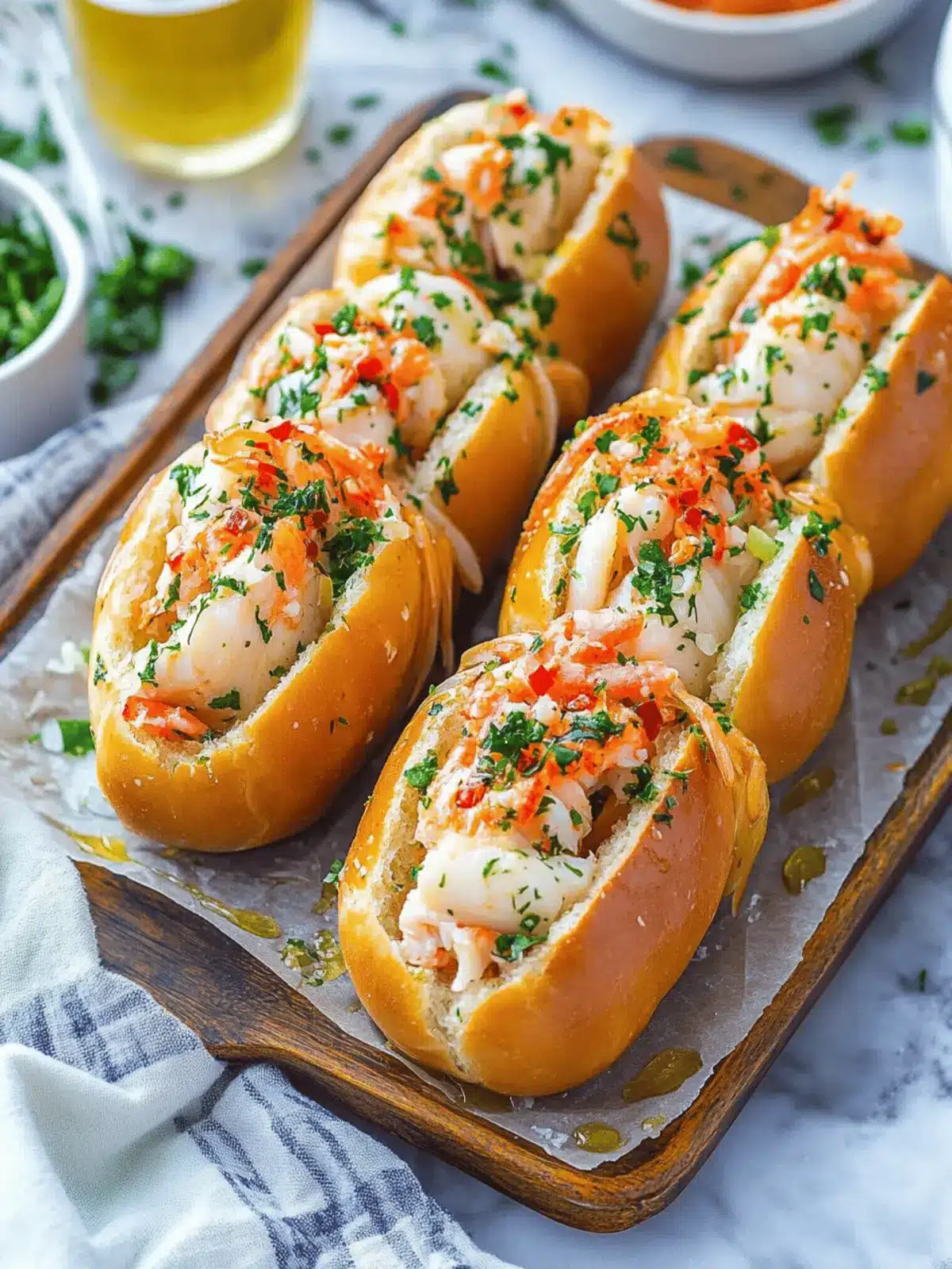 Garlic Butter King Crab Rolls - A Flavorful Seafood Treat 4 Garlic Butter King Crab Rolls