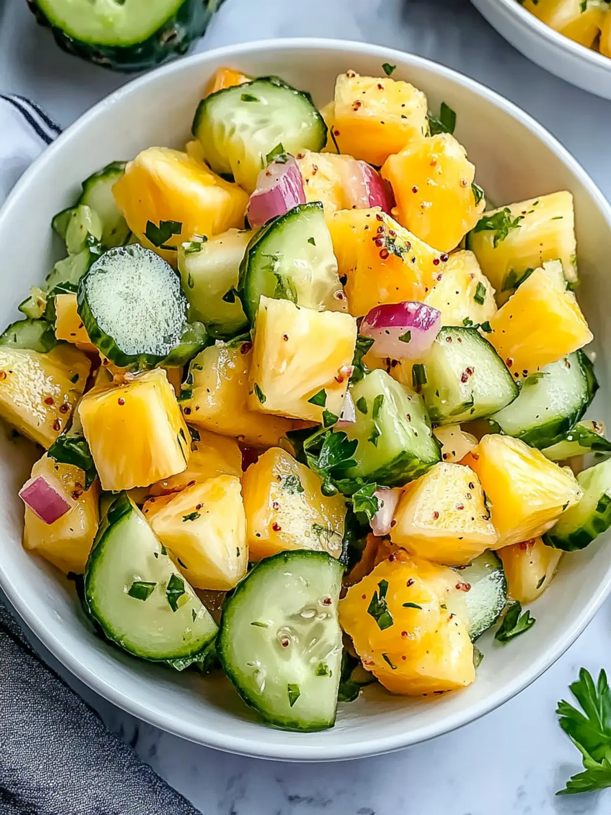 Refreshing Pineapple Cucumber Salad for a Vibrant Twist 3 Pineapple Cucumber Salad