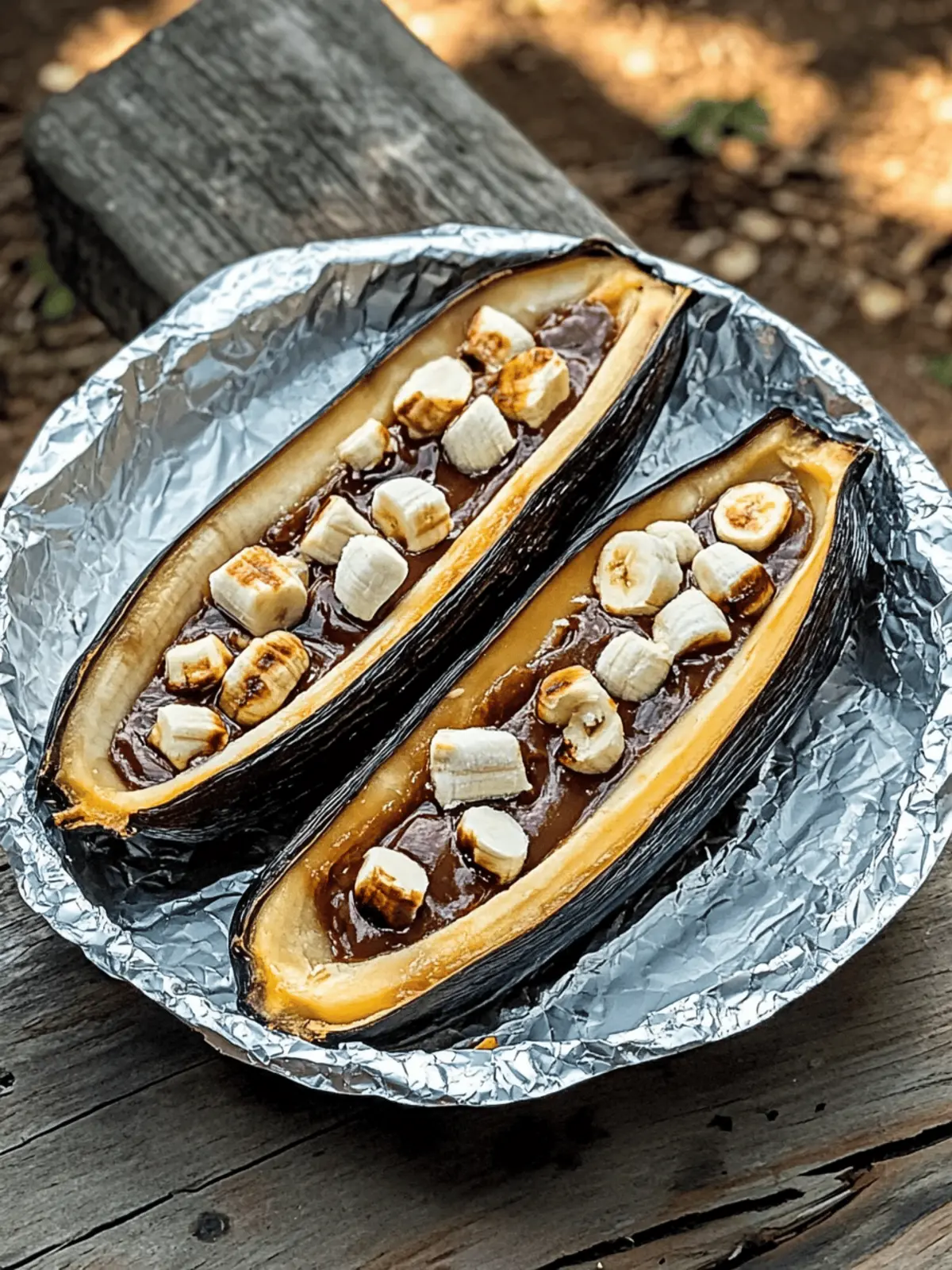 Savor Campfire Banana Boats With Chocolate and Peanut Butter 2 Campfire Banana Boats With Chocolate and Peanut Butter