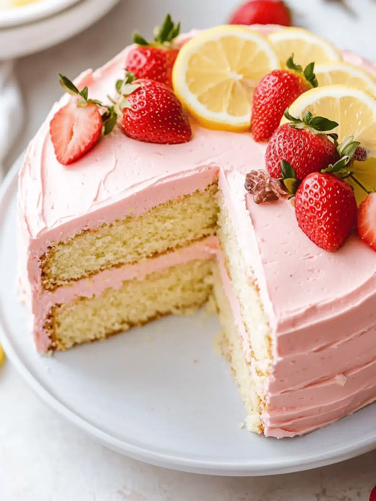 Delicious Strawberry Lemon Cake for Bright Summer Celebrations 3 Strawberry Lemon Cake