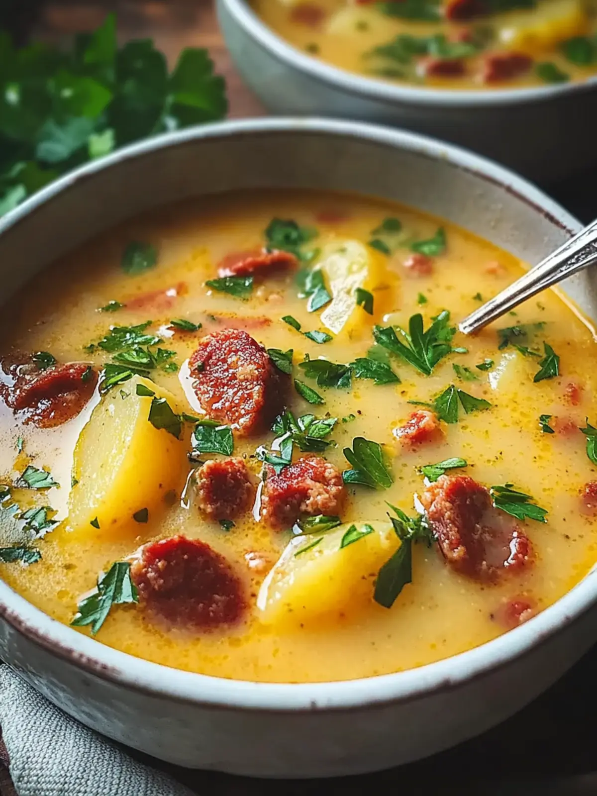 Savor Hearty Spanish Potato Soup with Smoky Chorizo Delight 3 Hearty Spanish Potato Soup with Smoky Chorizo and Fresh Herbs