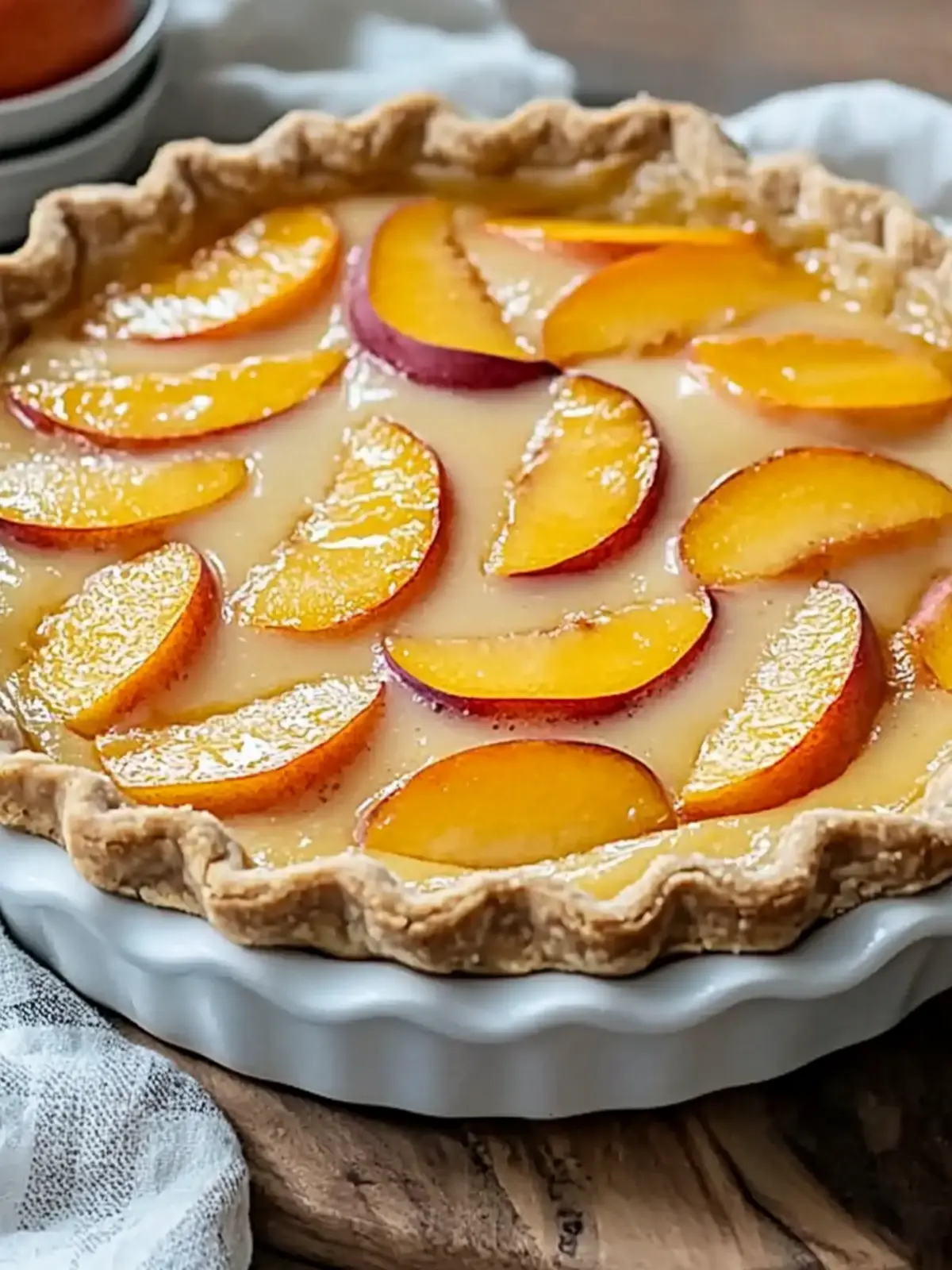 Indulge in Homemade Peach Custard Pie Bliss at Home 2 Homemade Peach Custard Pie