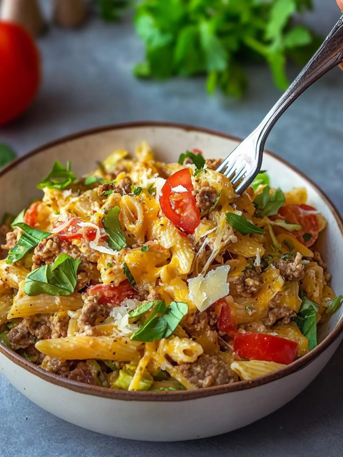 Cheeseburger Pasta Salad That Will Wow Your Taste Buds 2 Cheeseburger Pasta Salad