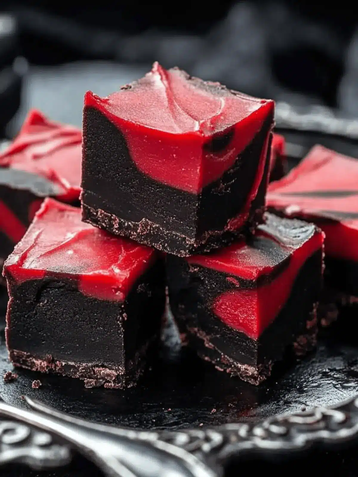 Vampire Fudge: Spooky No-Bake Treat for Halloween Fun 4 Vampire Fudge