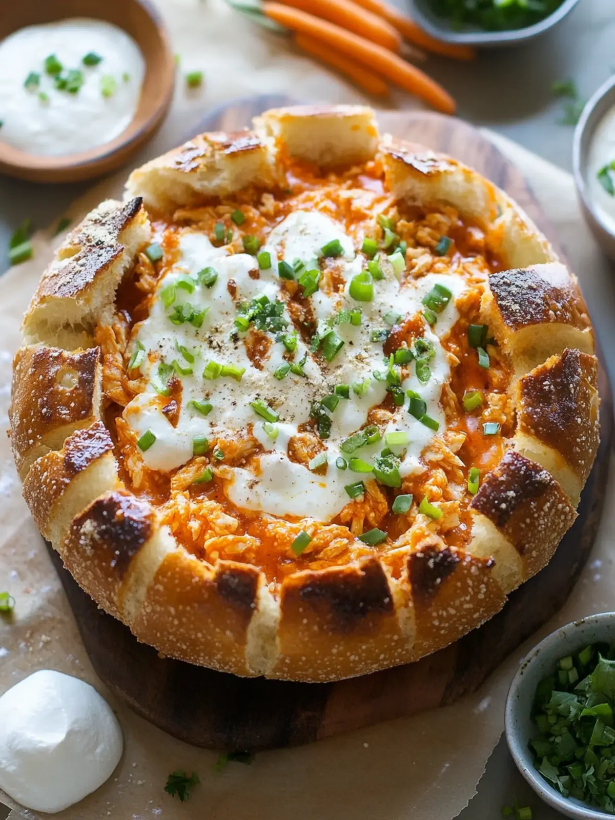 Ultimate Bread Bowl Buffalo Chicken Dip You ll Crave 2 Bread Bowl Buffalo Chicken Dip