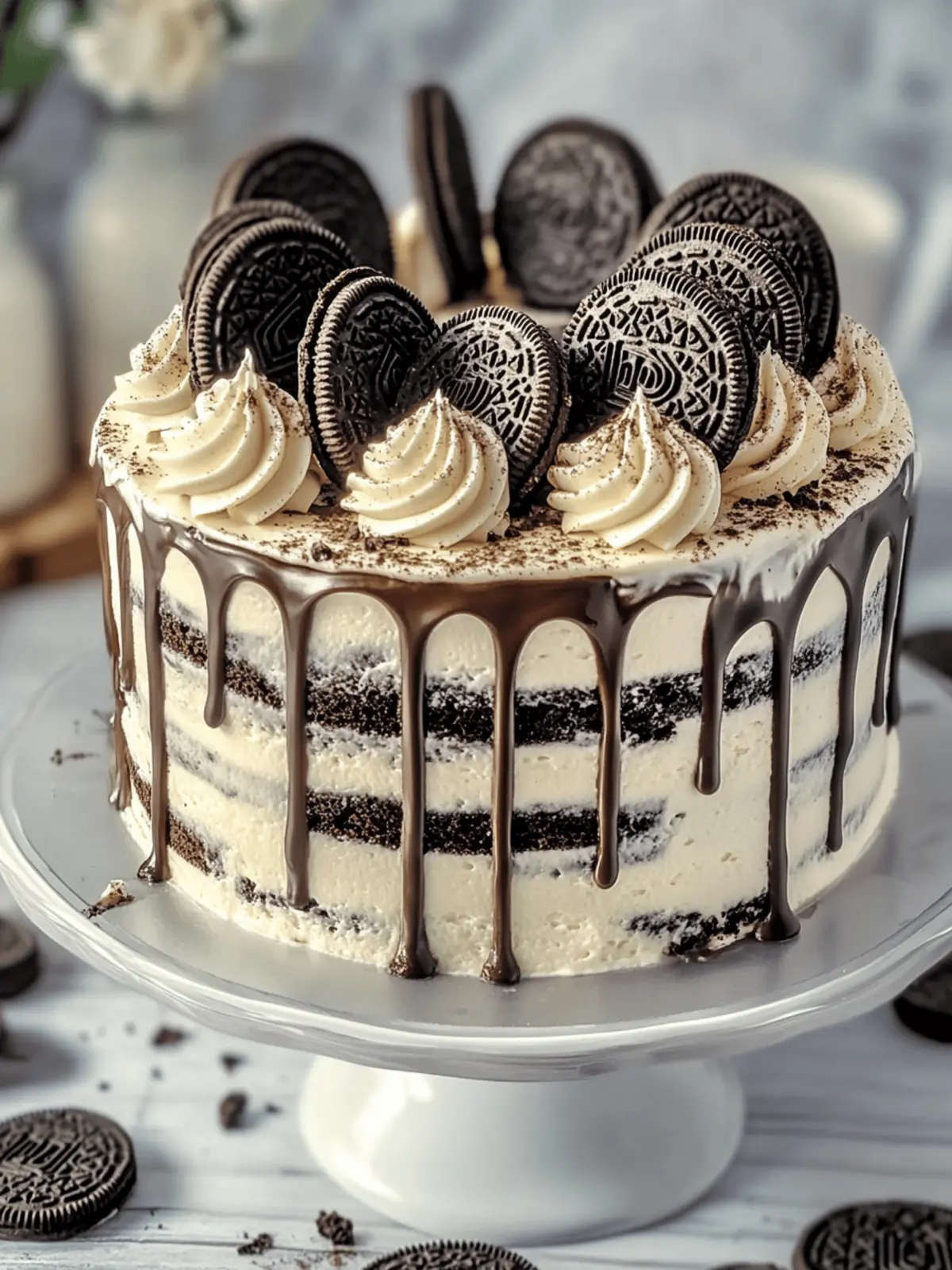 Oreo Cookies and Cream Cake That's Pure Indulgence 3 Oreo Cookies and Cream Cake