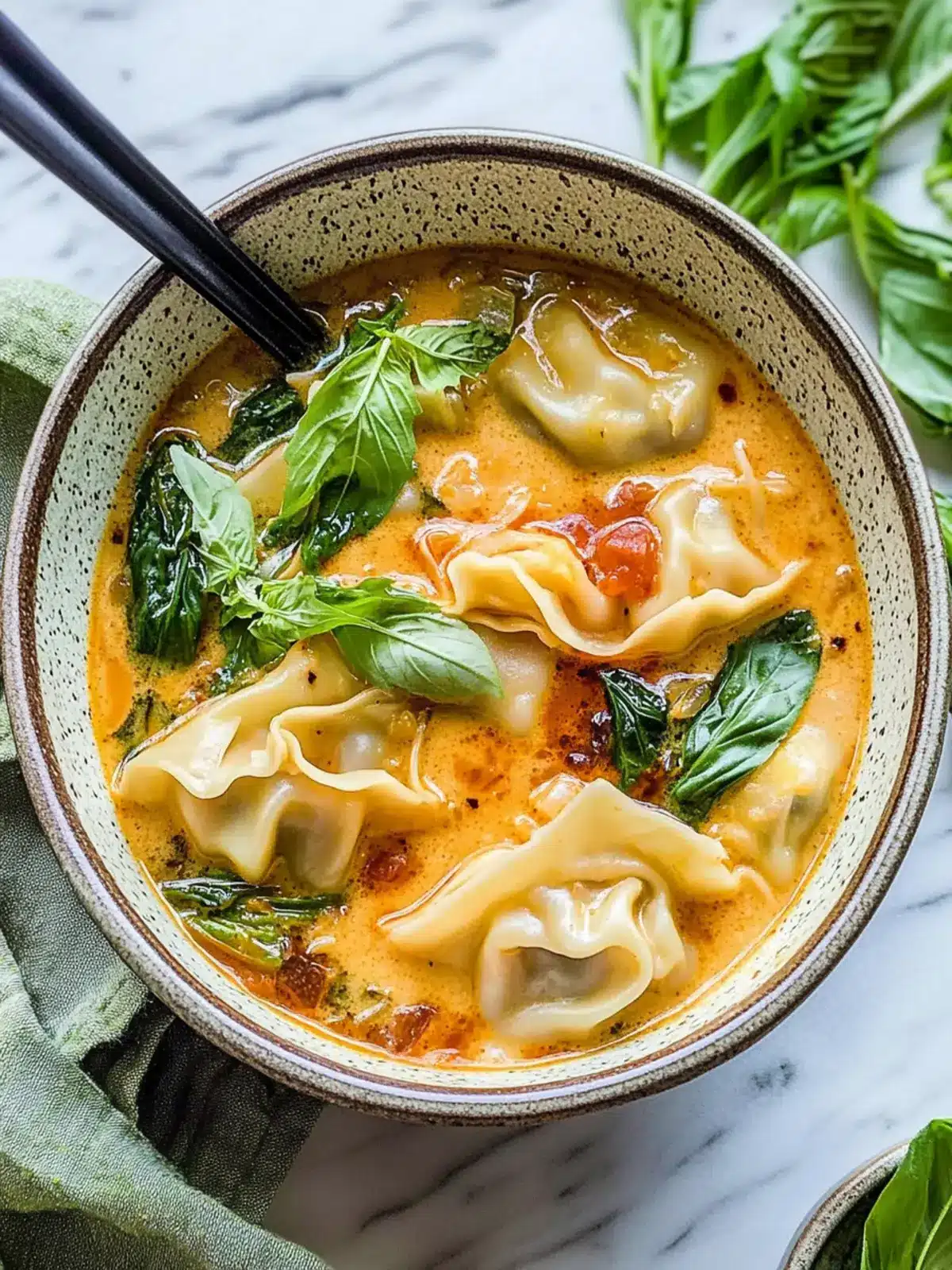 Savor the Flavor: Thai Red Curry Wonton Soup Recipe 4 Thai Red Curry Wonton Soup
