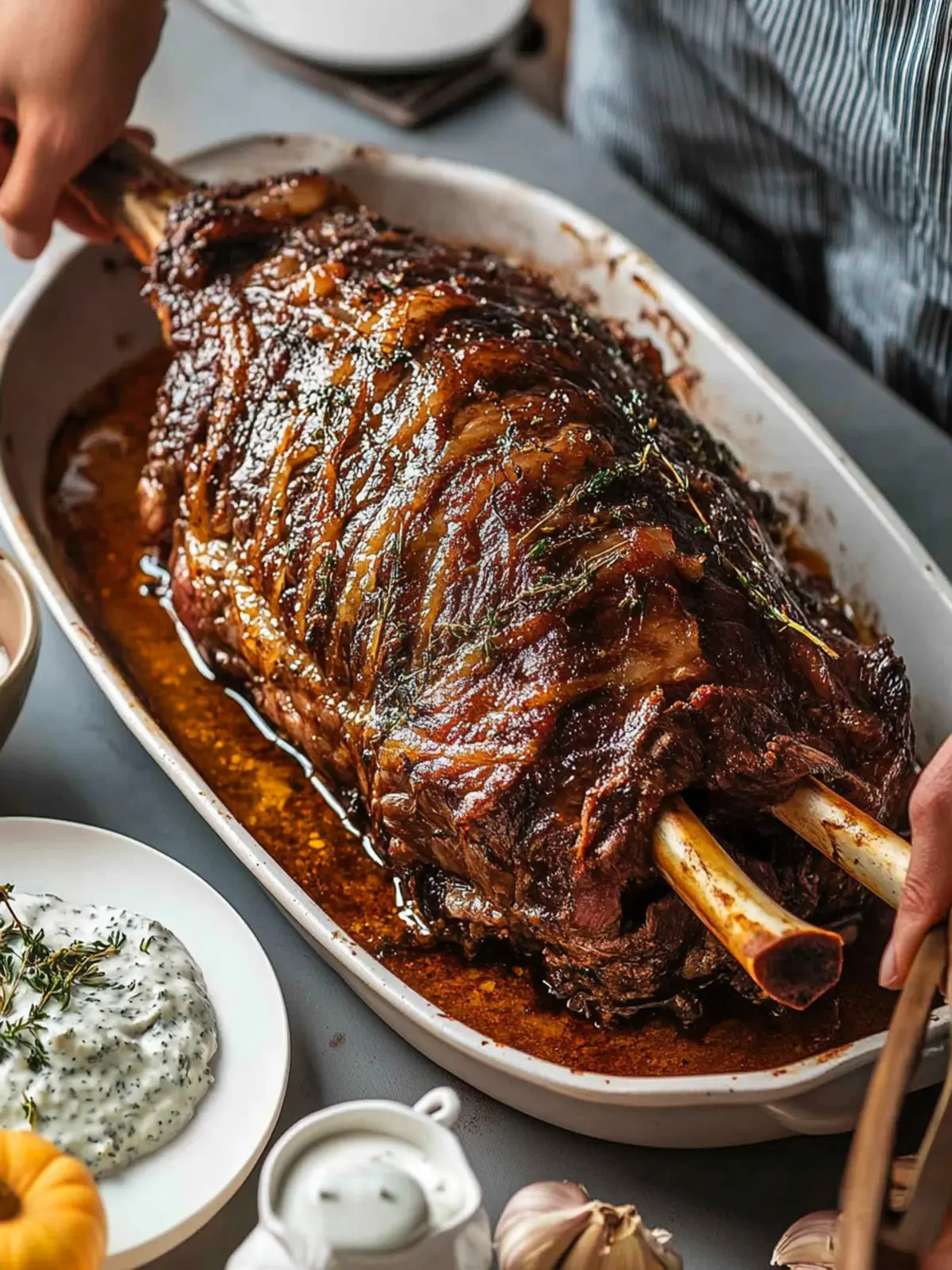 Mouthwatering Slow Cooked Lamb with Tzatziki Recipe 2 Slow Cooked Lamb