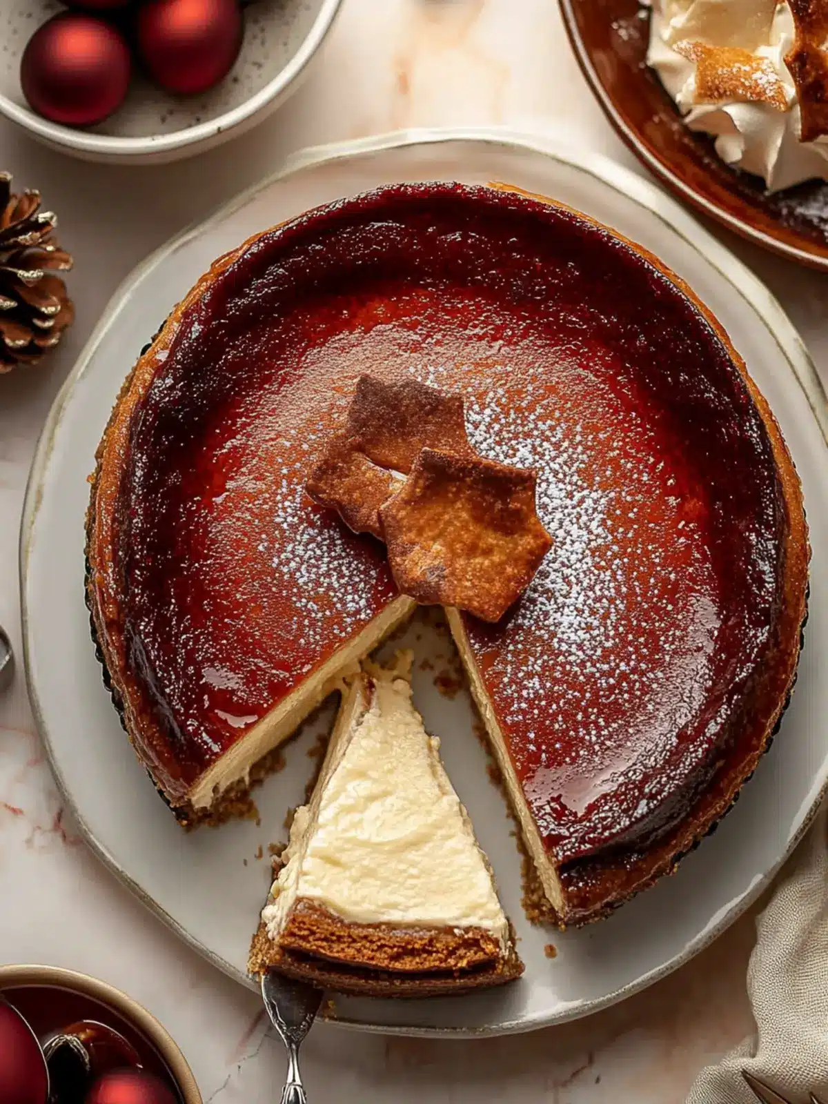 Eggnog Basque Cheesecake: A Festive Twist on a Classic Delight 2 Eggnog Basque Cheesecake