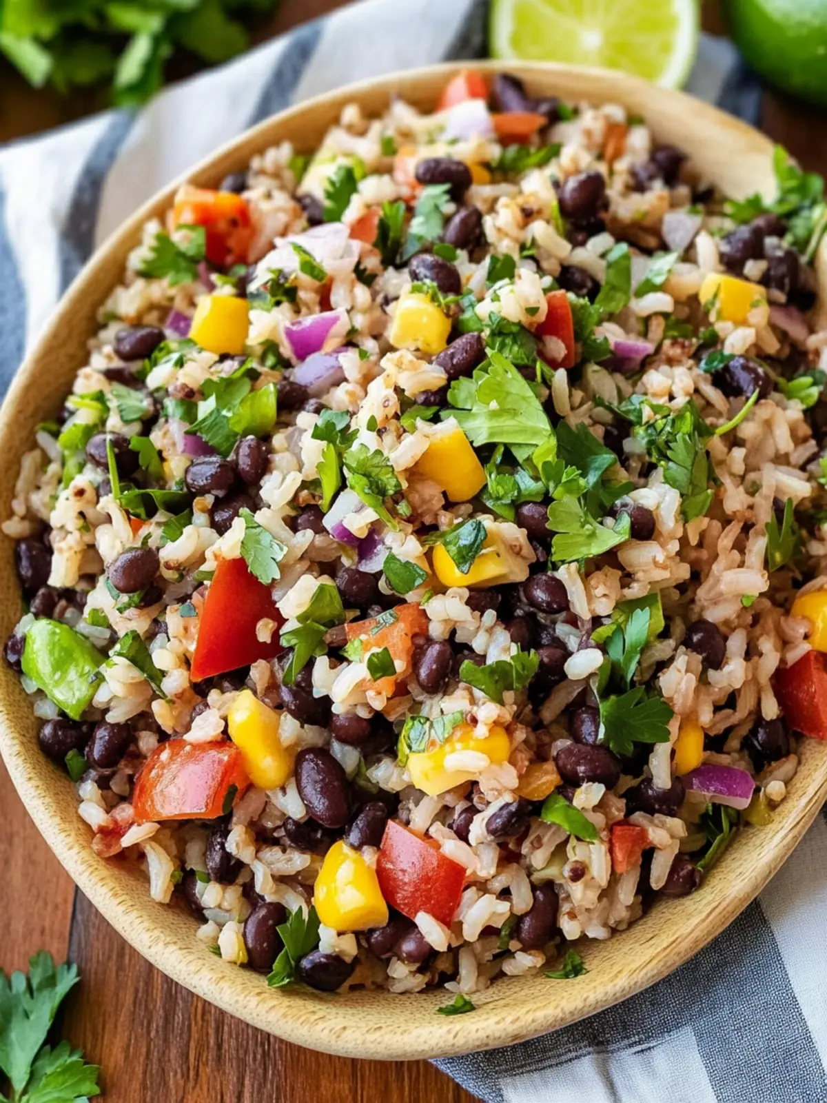 Hearty Black Bean Brown Rice Salad Bursting with Flavor 2 Black Bean Brown Rice Salad