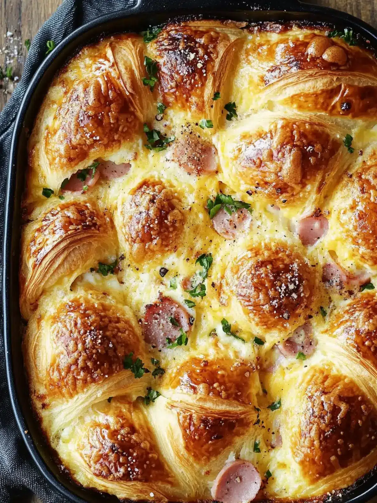 Delightful Croissant Ham and Cheese Egg Bake for Brunch Bliss 3 Croissant Ham and Cheese Egg Bake