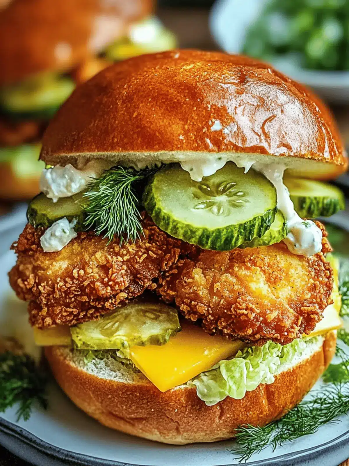 Crispy Dill Chicken Sandwich: A Crunchy Flavor Explosion 2 Crispy Dill Chicken Sandwich