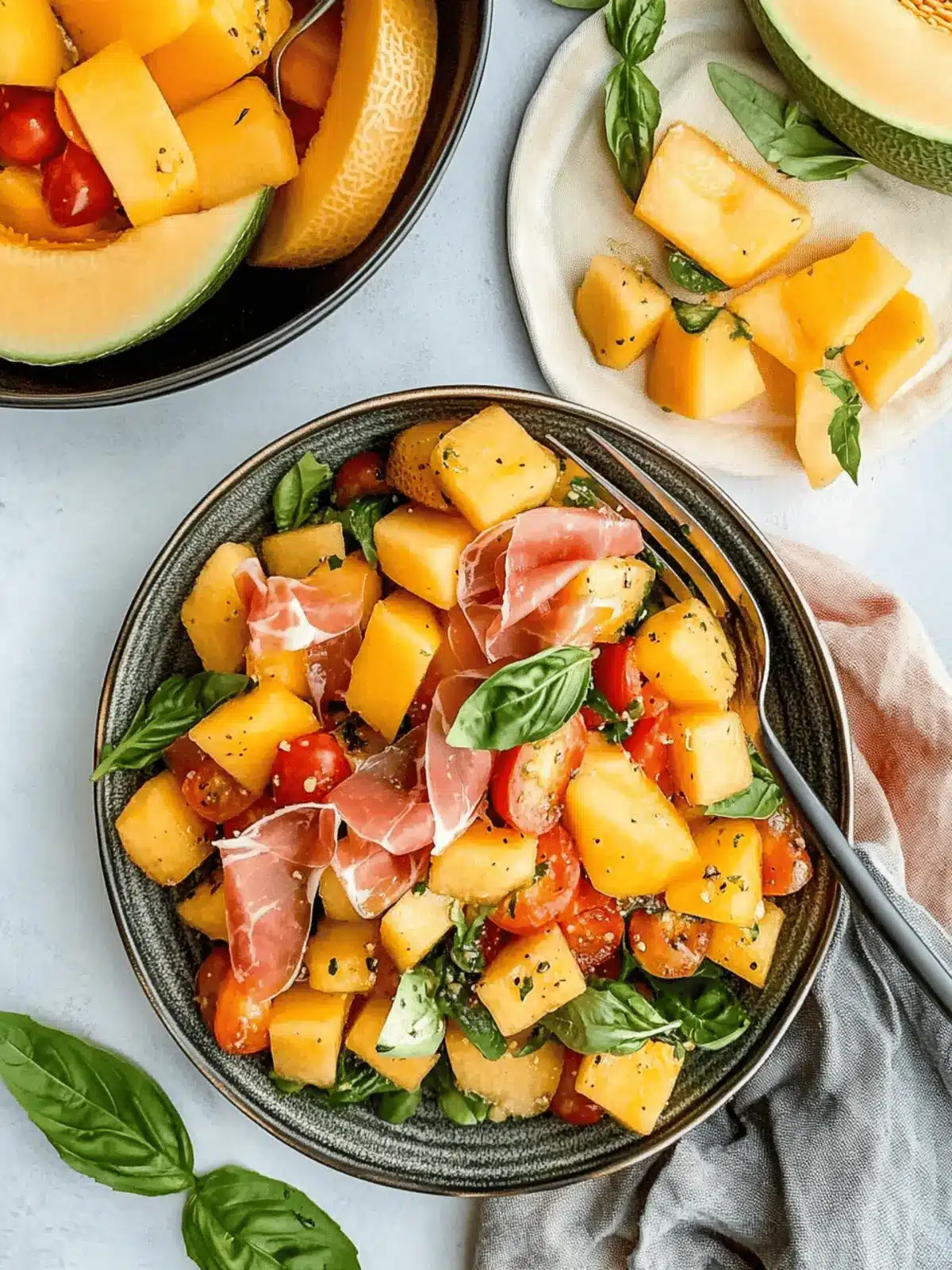 Summer Panzanella Salad with Cantaloupe and Prosciutto Bliss 2 Summer Panzanella Salad with Cantaloupe and Prosciutto