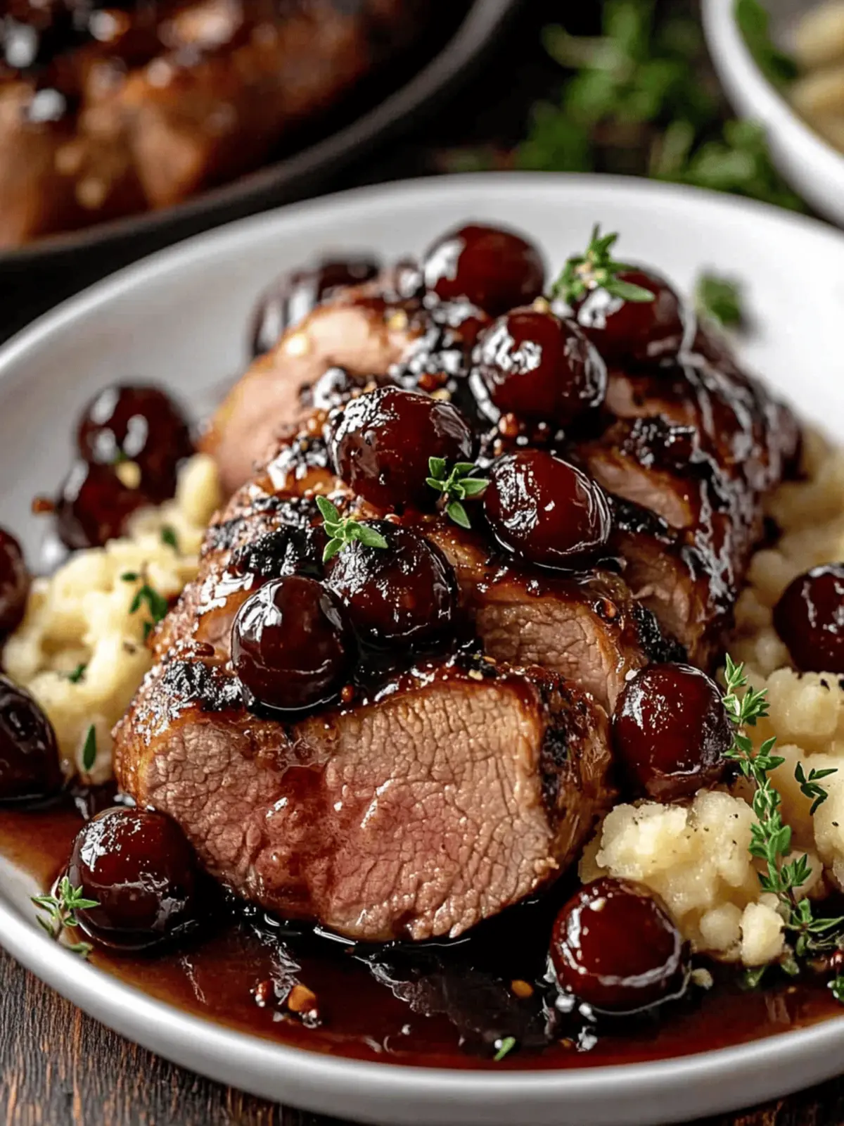 Savor Cherry Balsamic Glazed Pork Tenderloin in 40 Minutes 3 Cherry Balsamic Glazed Pork Tenderloin