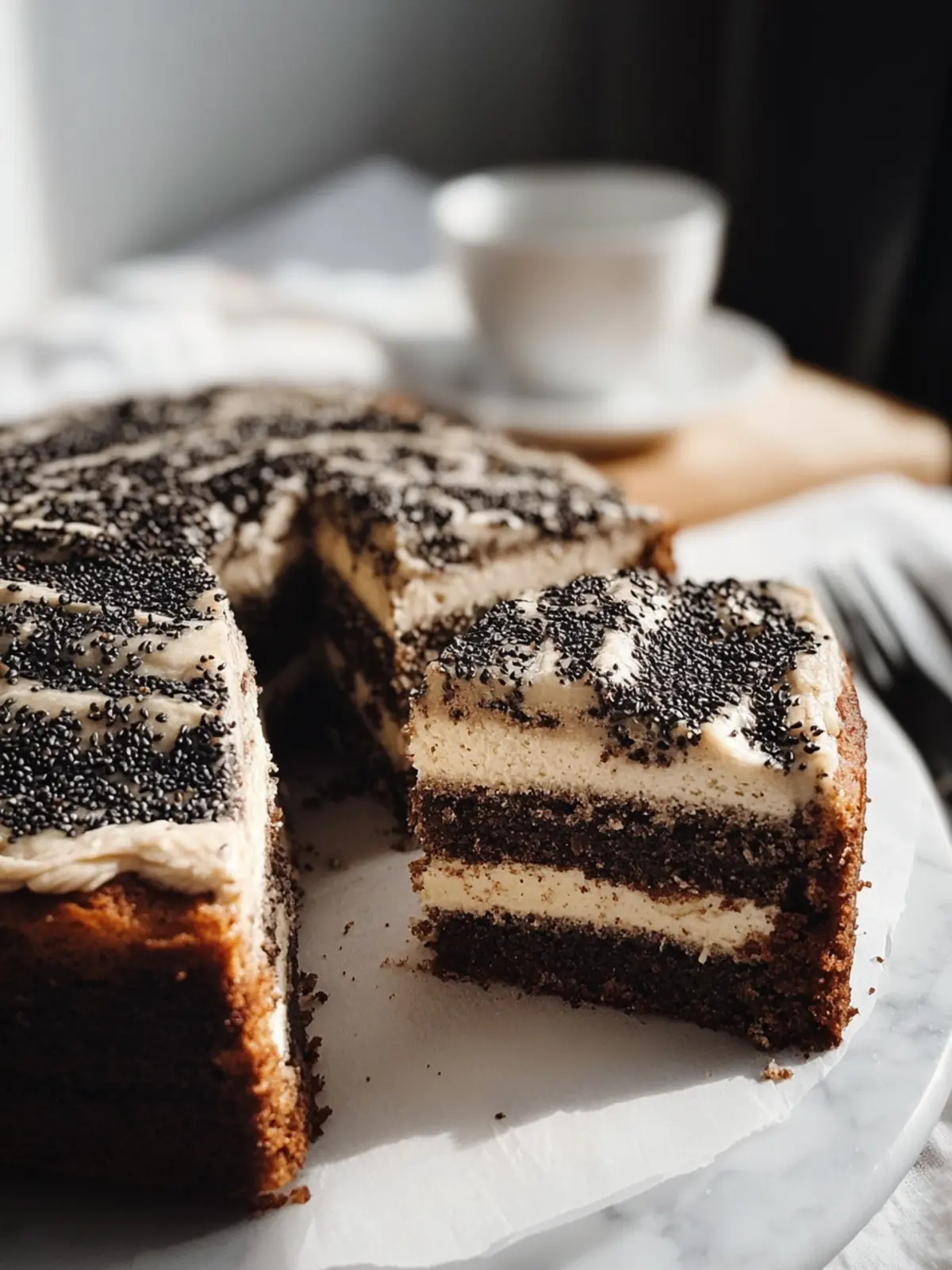 Irresistible Black Sesame Coffee Cake for Cozy Mornings 2 Black Sesame Coffee Cake