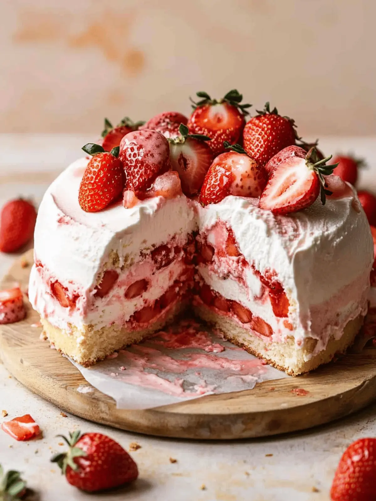 Irresistible Strawberry Shortcake Ice Cream Cake for Summer Bliss 4 Strawberry Shortcake Ice Cream Cake