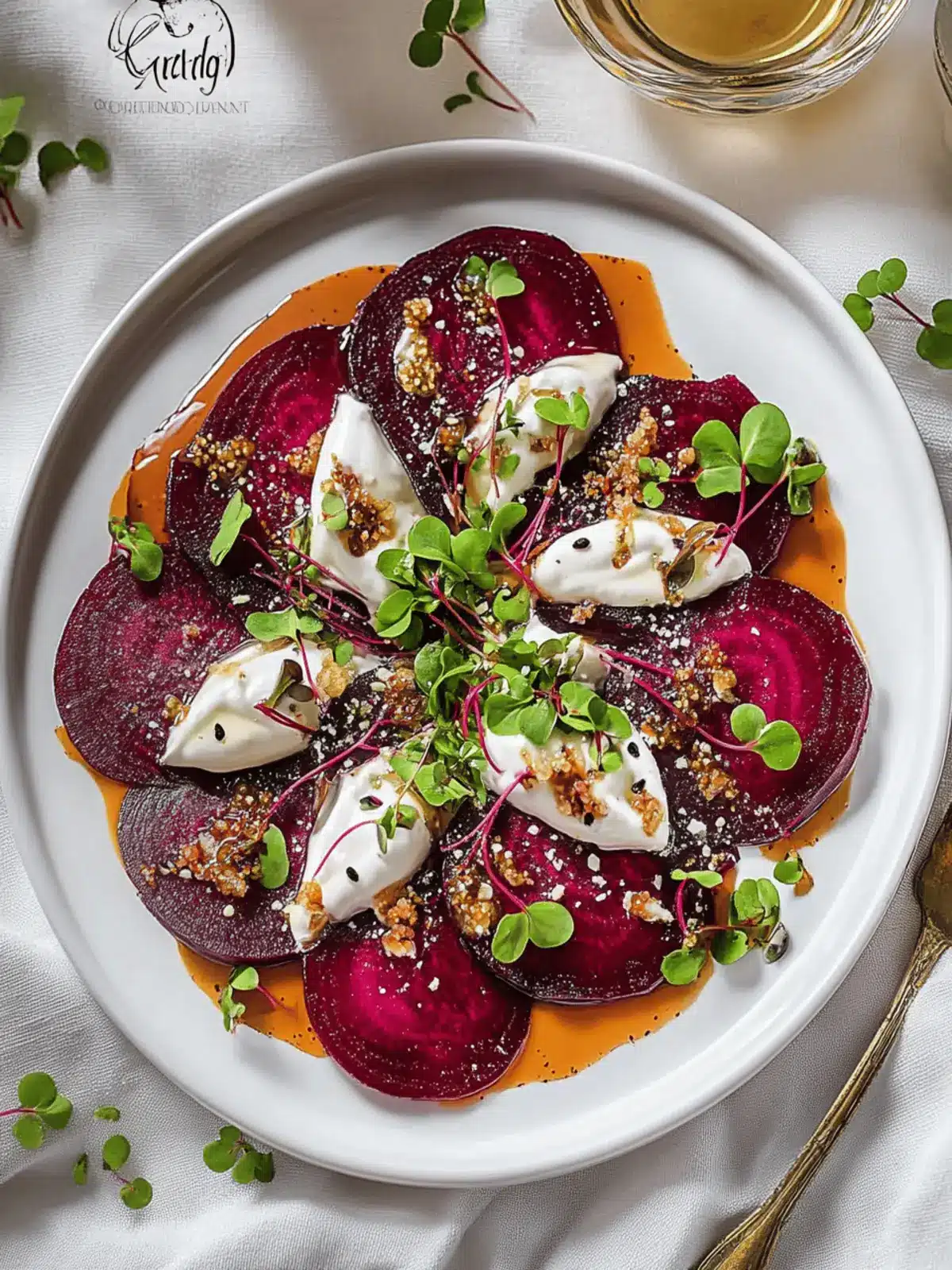 Vibrant Beetroot Carpaccio with Microgreens You'll Love 4 Beetroot Carpaccio with Microgreens
