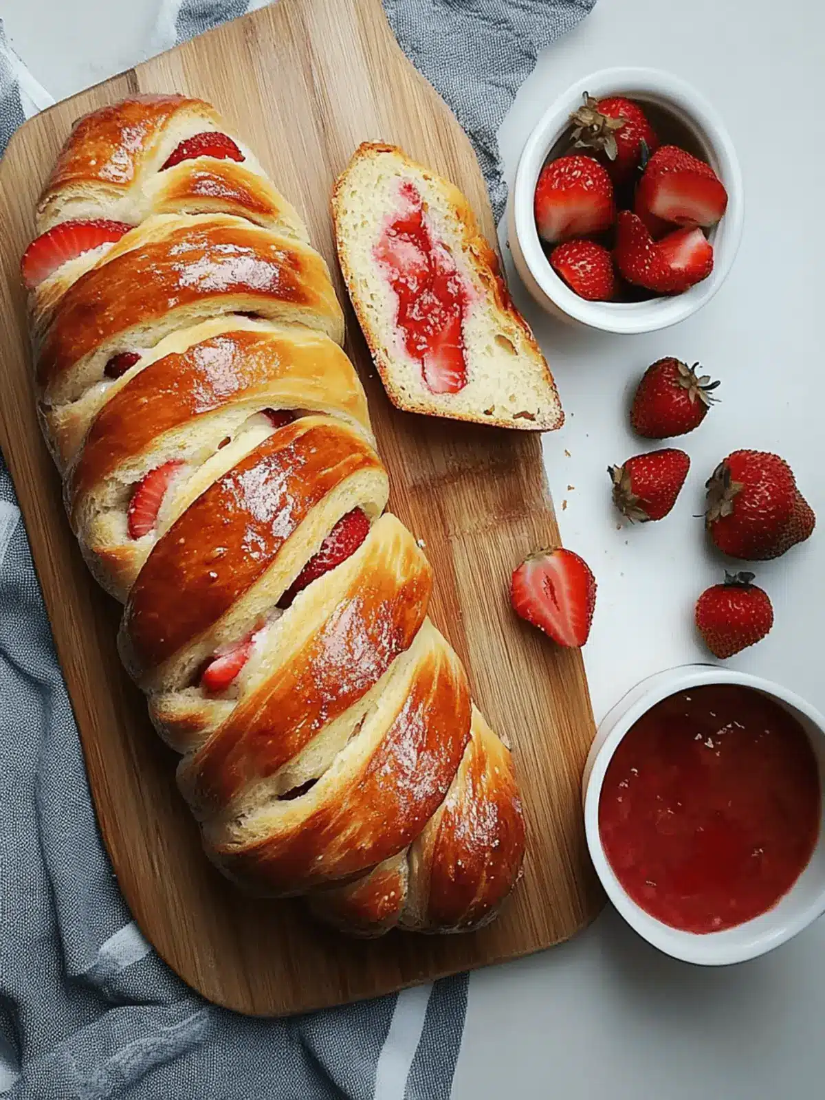 Irresistible Braided Bread with Strawberry and Cream Cheese Filling 3 Braided Bread with Strawberry and Cream Cheese Filling