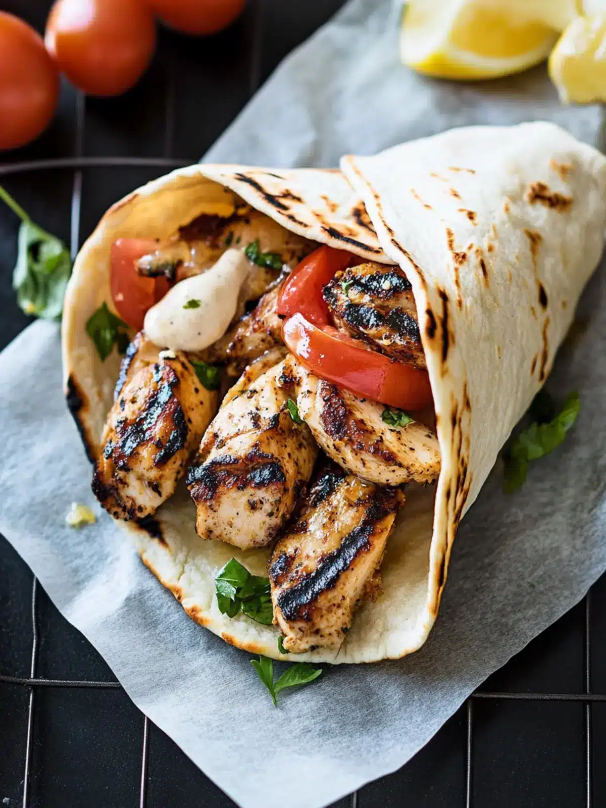 Grilled Lemon Chicken Flatbread Wraps That Wow Your Tastebuds 3 Grilled Lemon Chicken Flatbread Wraps