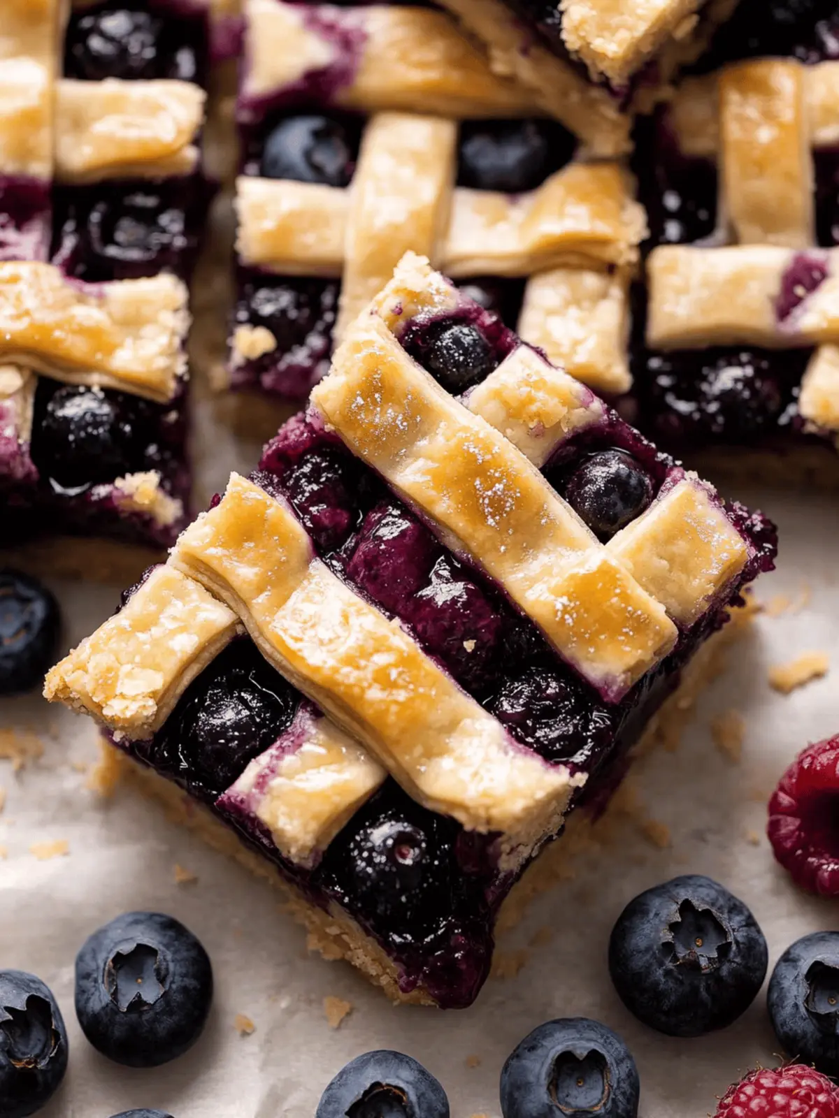 Gooey Blueberry Pie Bars with Lattice Pie Crust You ll Love 3 Gooey Blueberry Pie Bars with Lattice Pie Crust